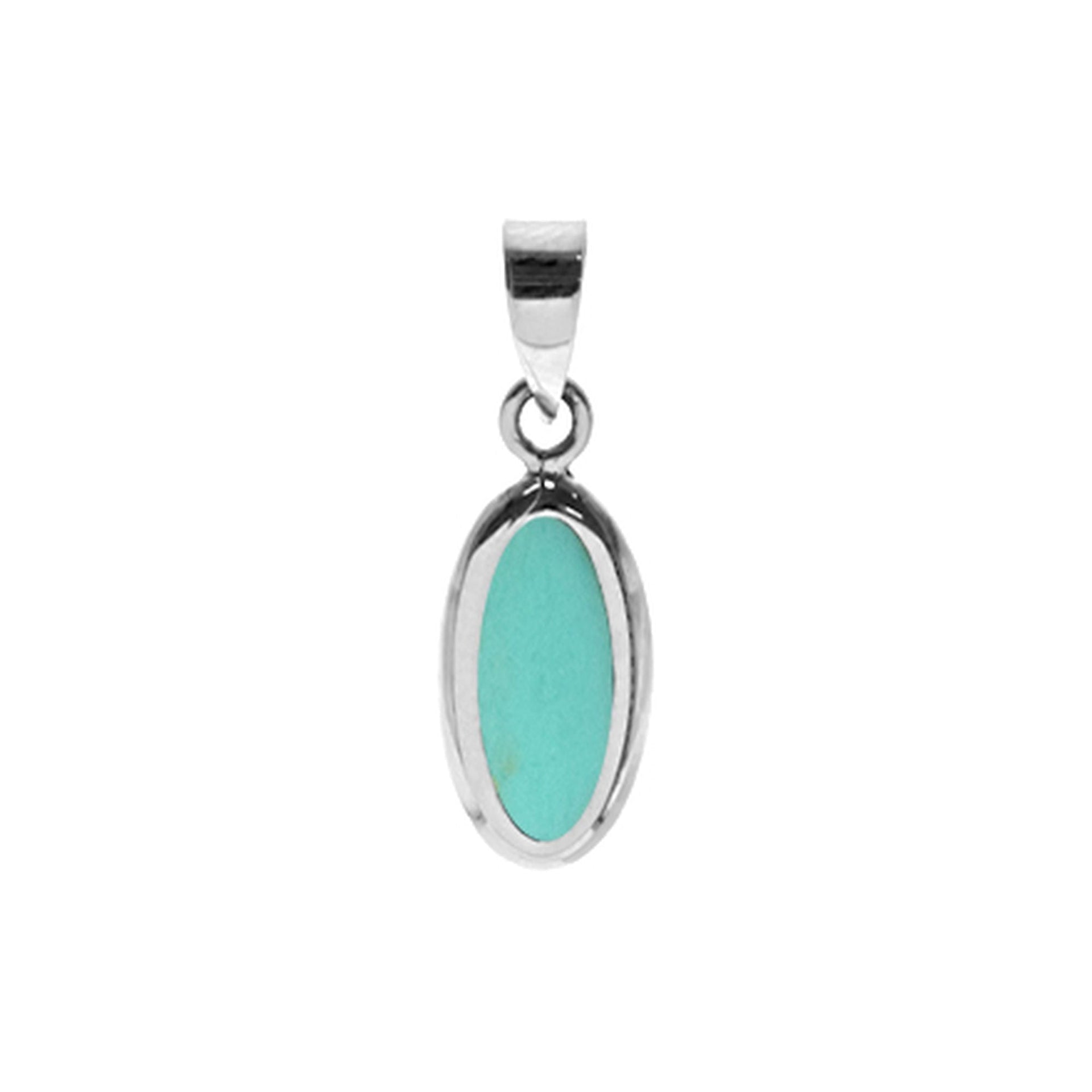 Bronwen elliptical turquoise pendant