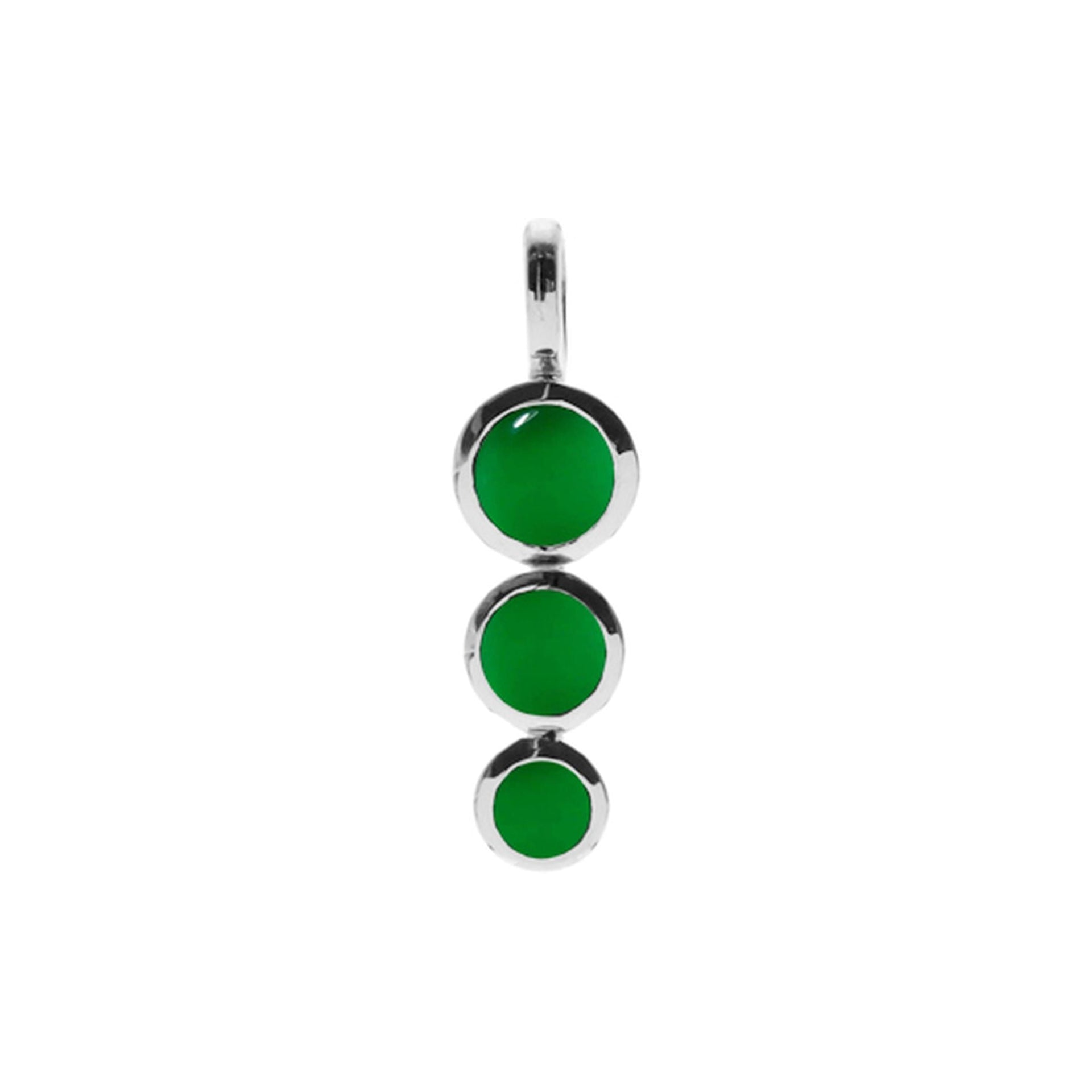 Samira graduated green agate pendant
