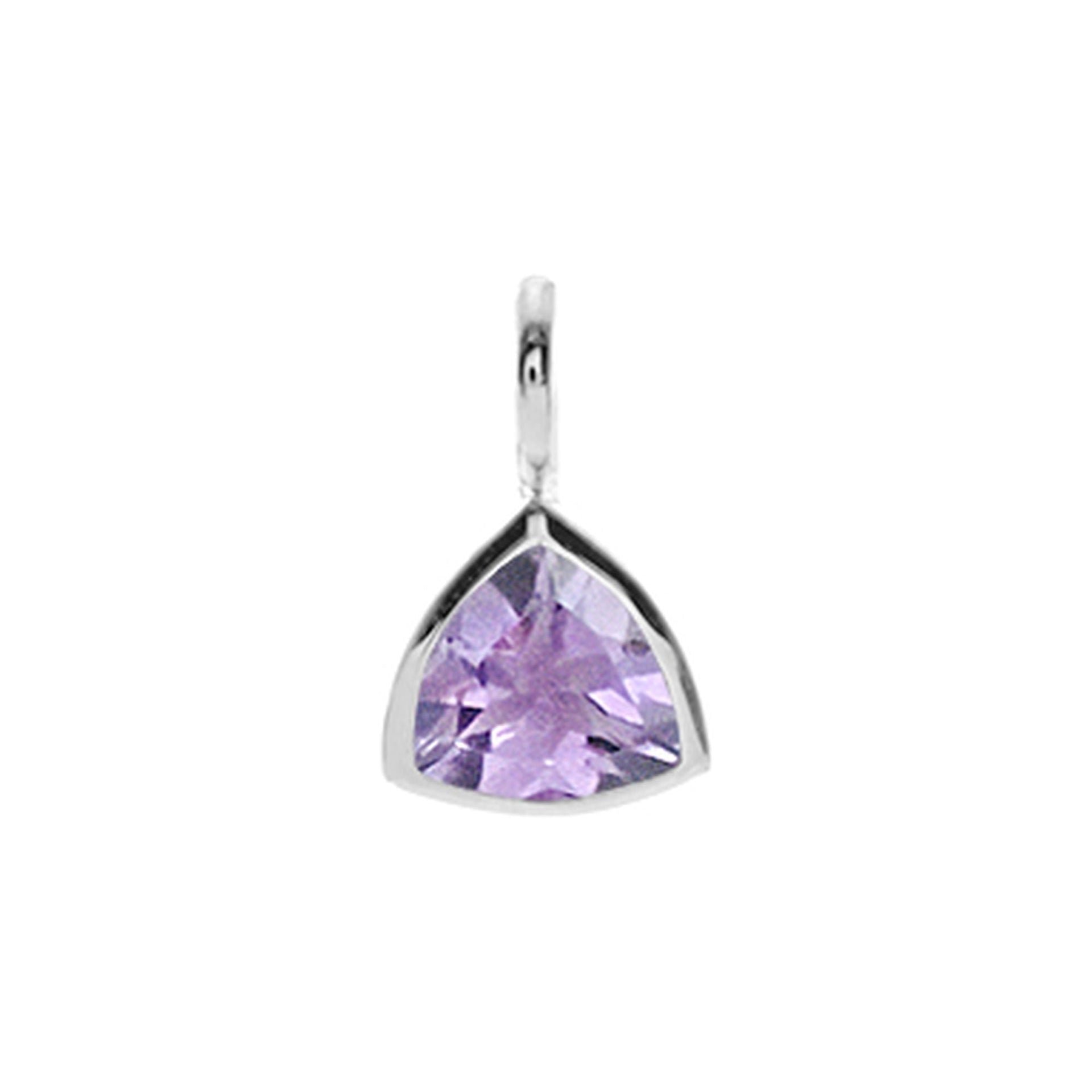 Samira trillion cut amethyst pendant