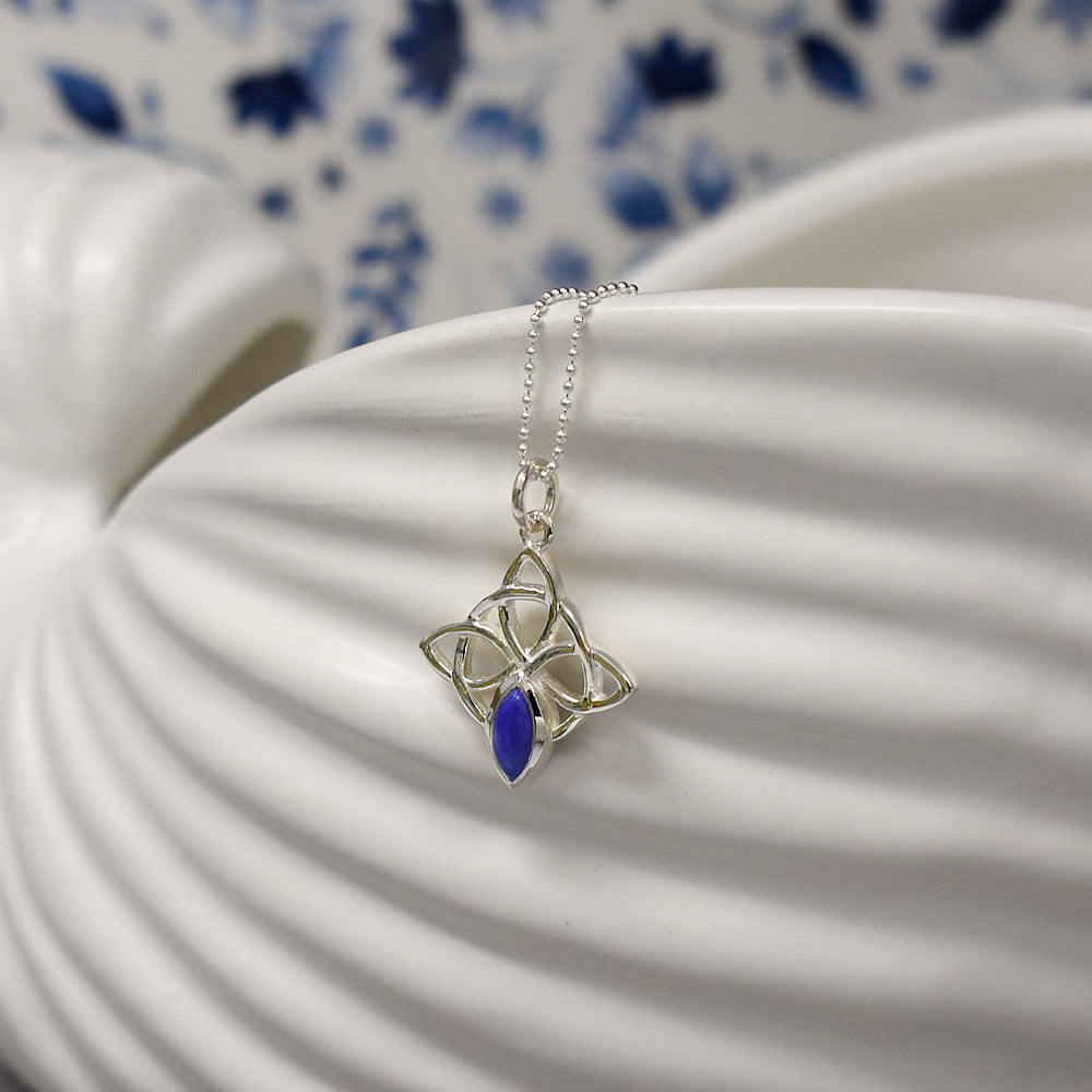 Betsy Celtic marquis lapis lazuli pendant