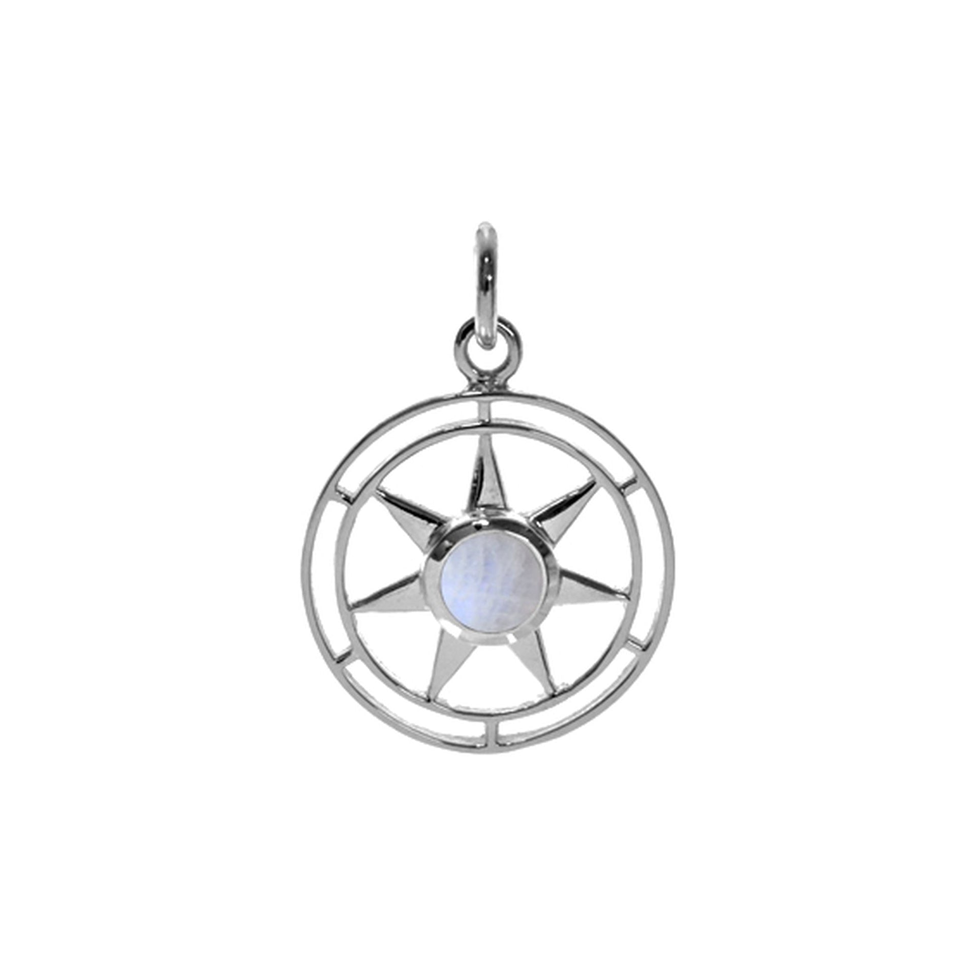 Tilly star rainbow moonstone pendant