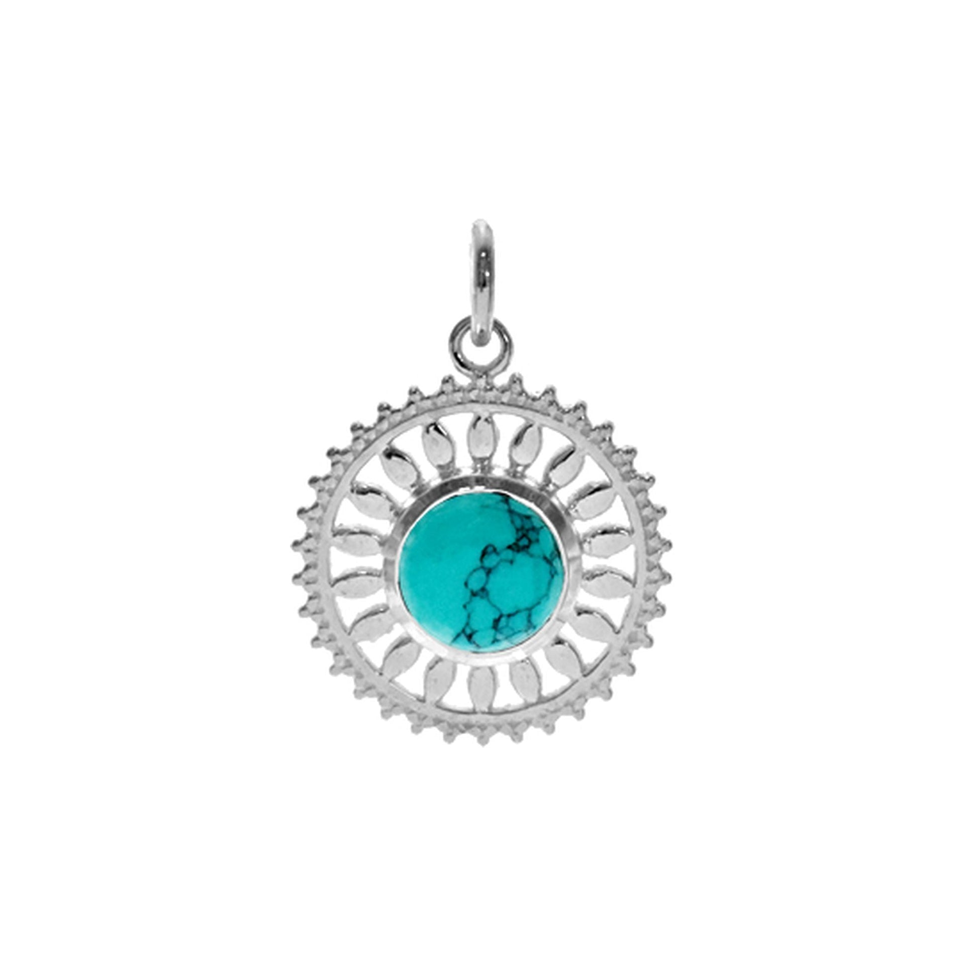 Tilly mandala pendant with turquoise