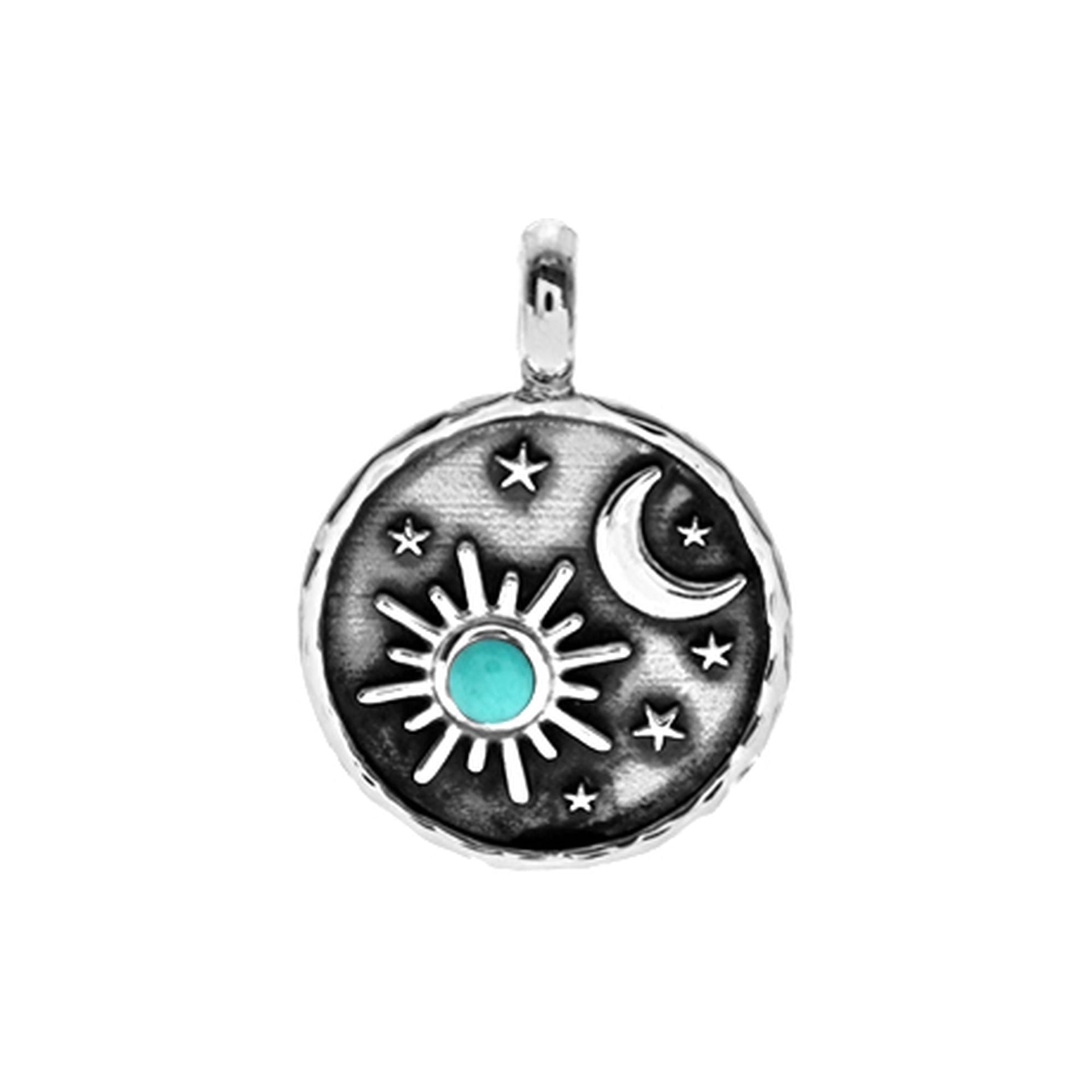 Zora turquoise celestial pendant