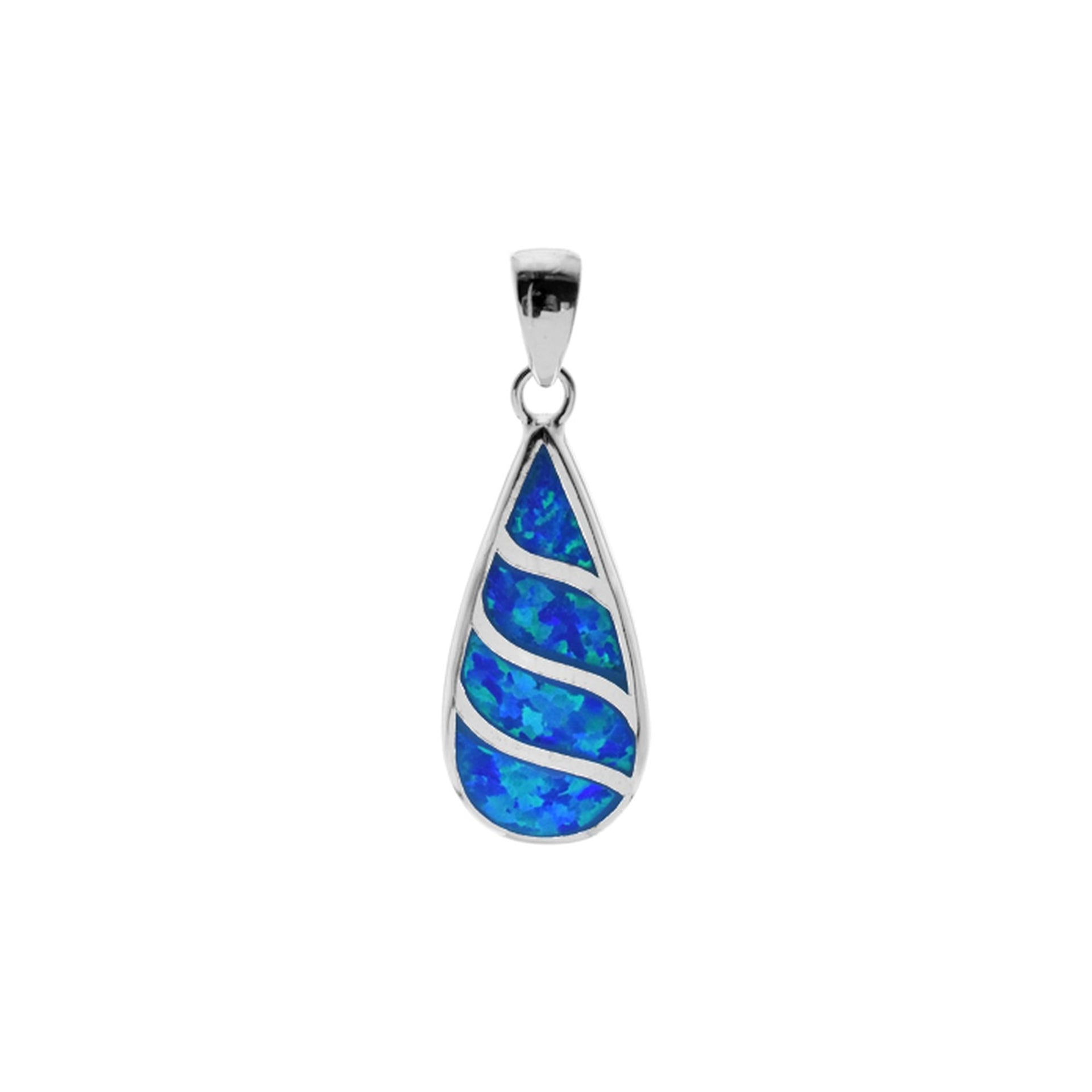 Diana spiral design blue opalique pendant