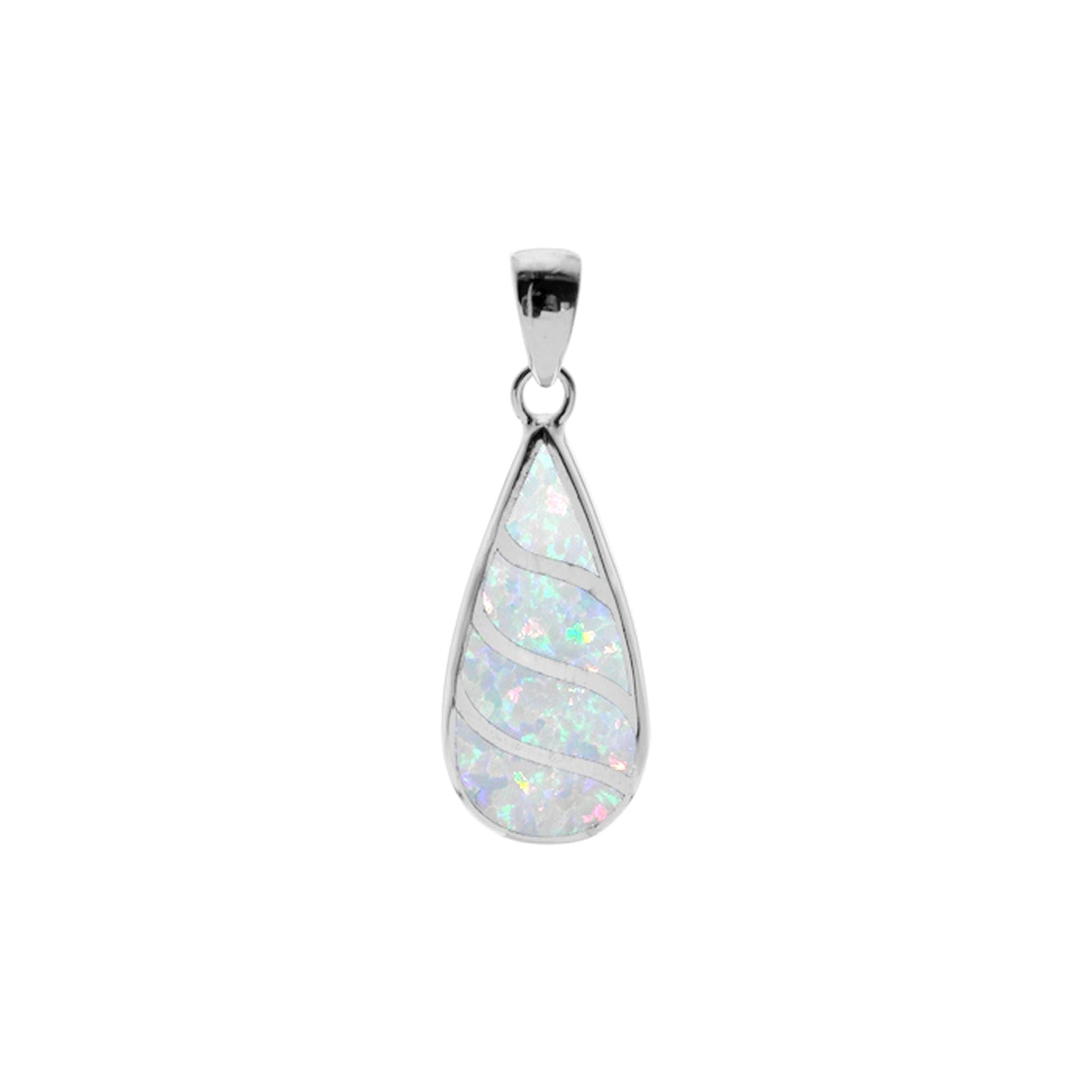 Diana spiral design white opalique pendant