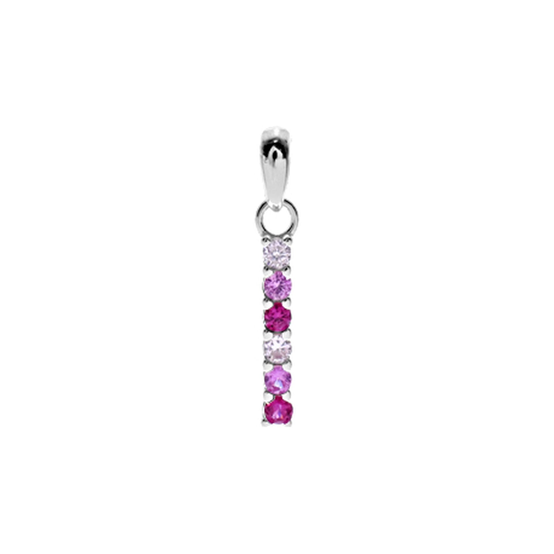 Heidi pink 6 stone CZ pendant