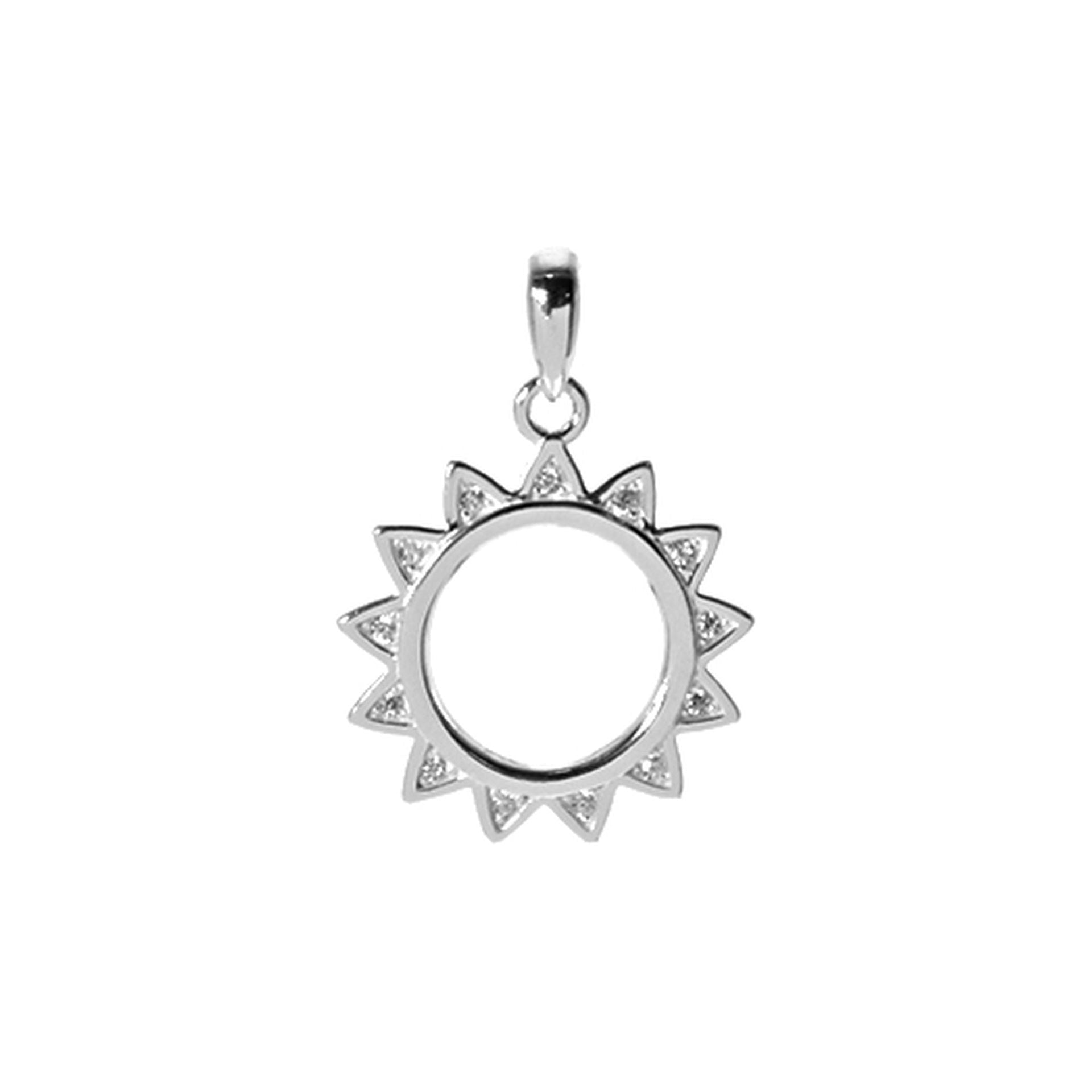 Natalie sun with CZ rays pendant