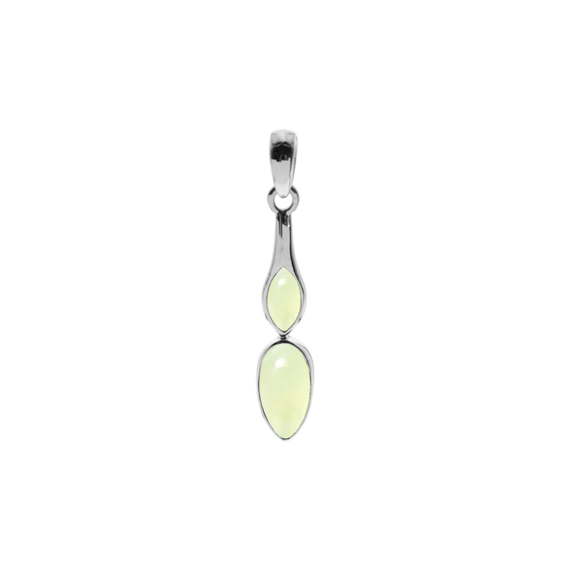 Bridget double prehnite pendant
