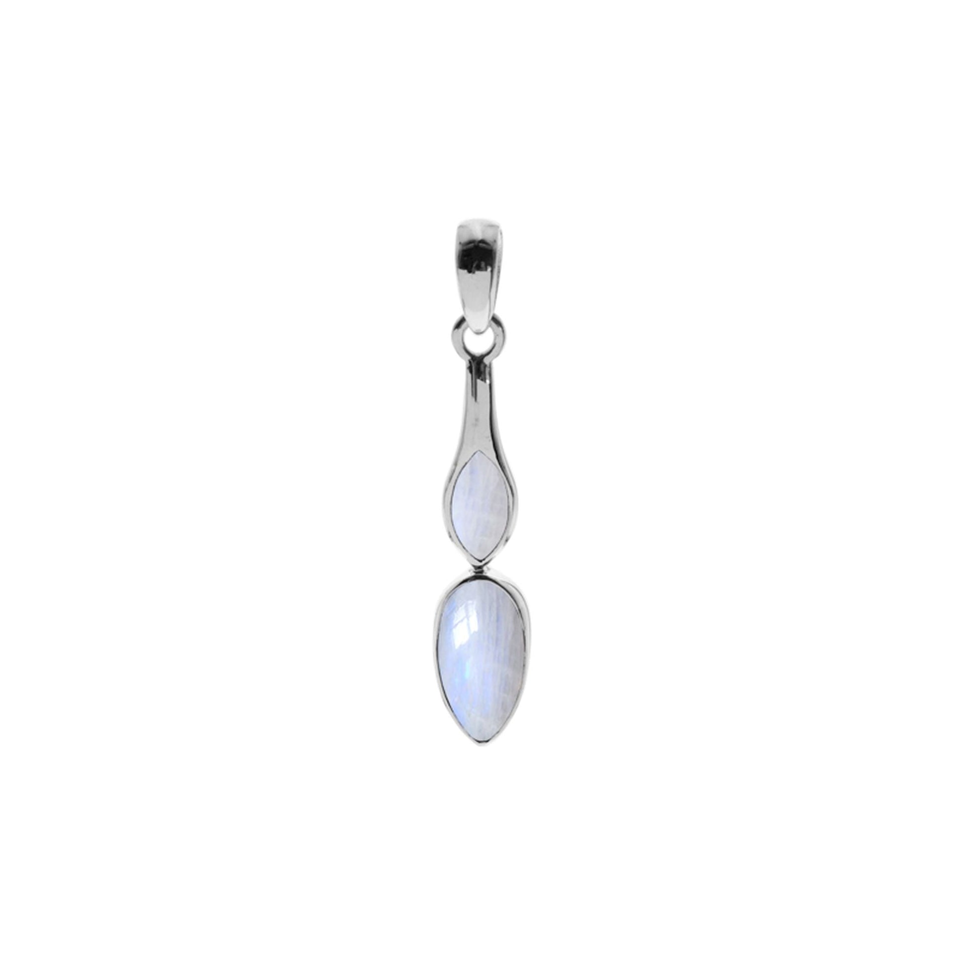 Bridget double rainbow moonstone pendant