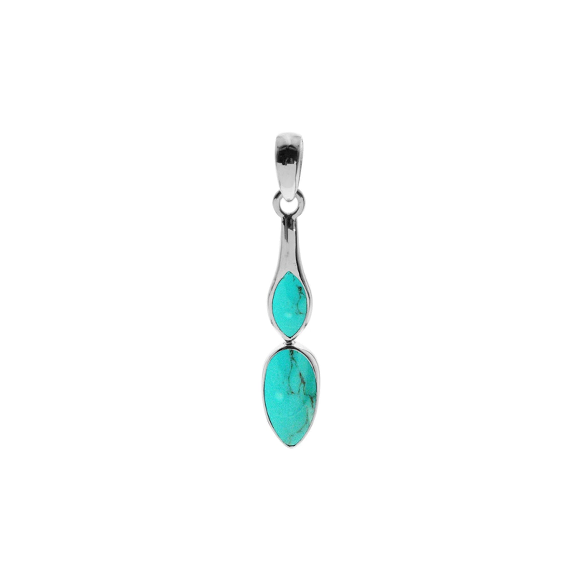 Bridget double turquoise pendant