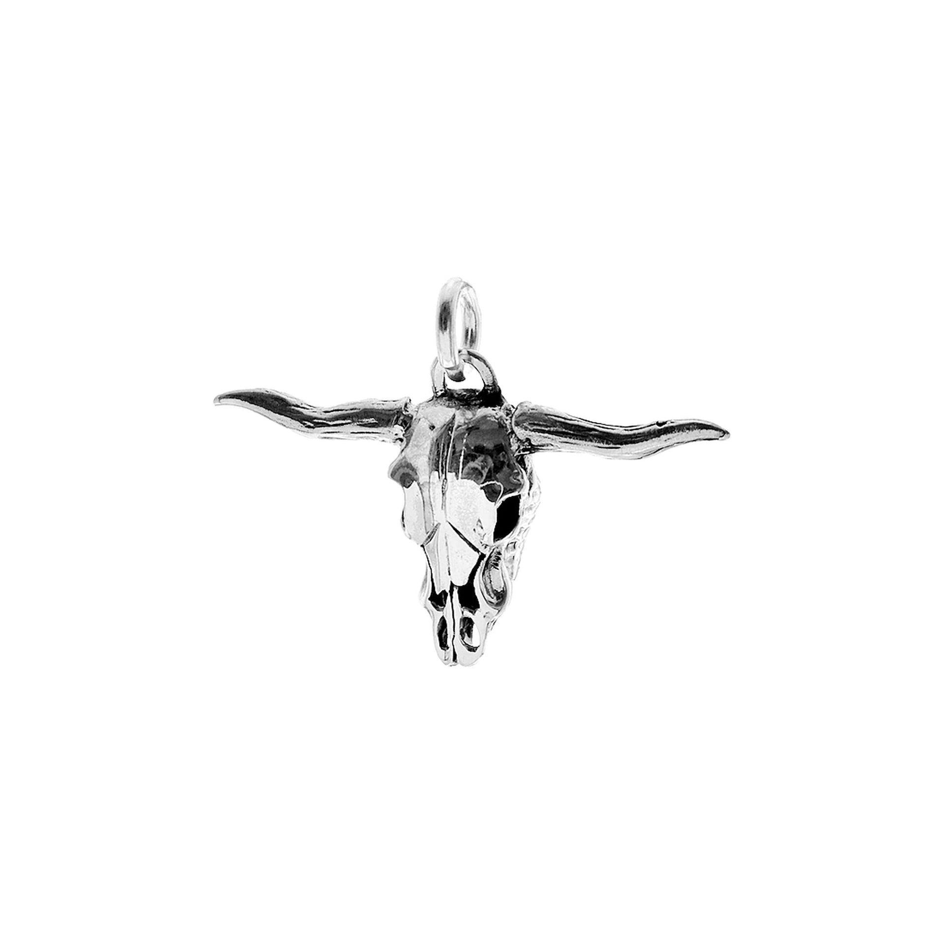 Harley horned bull skull pendant