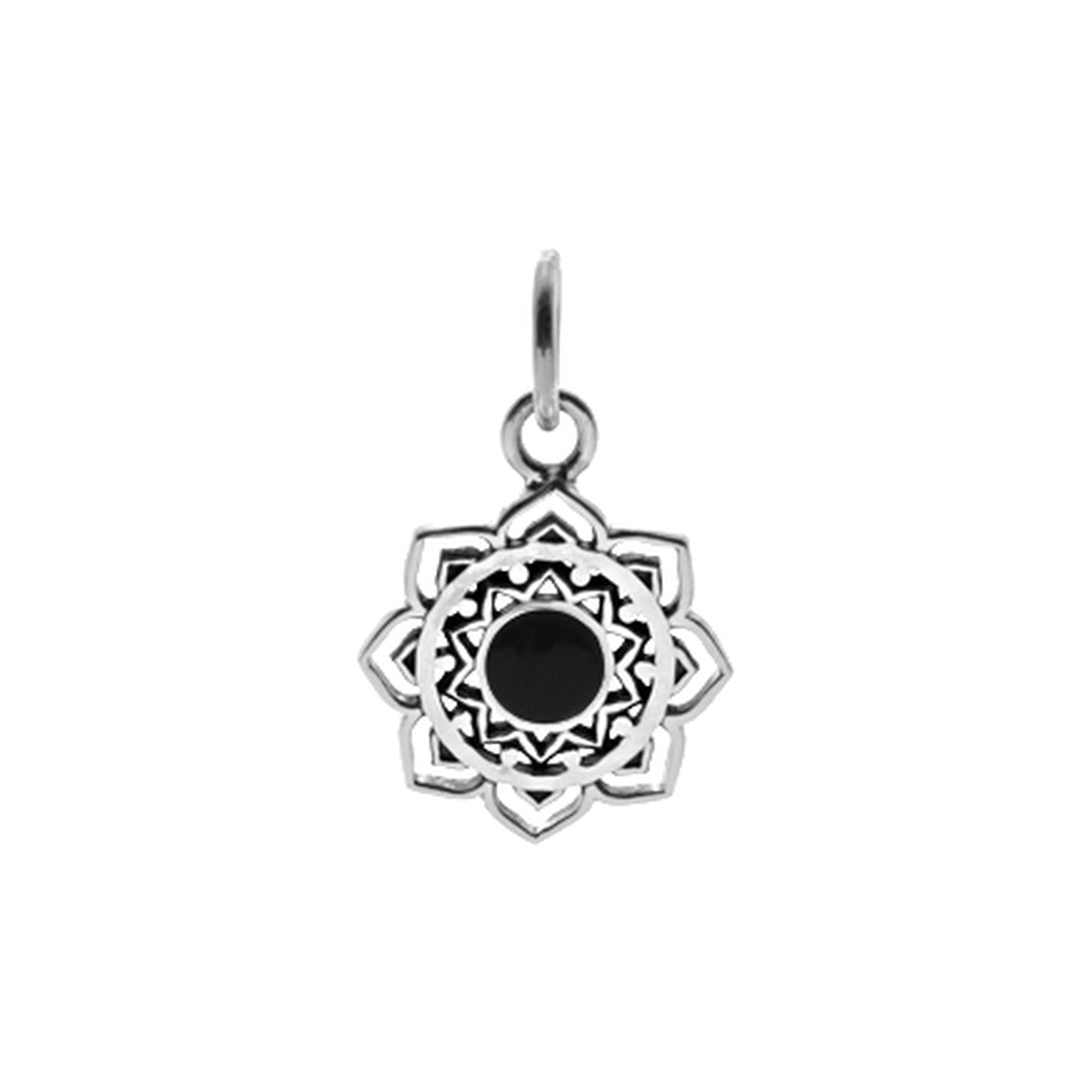 Catalina dainty mandala pendant with black onyx