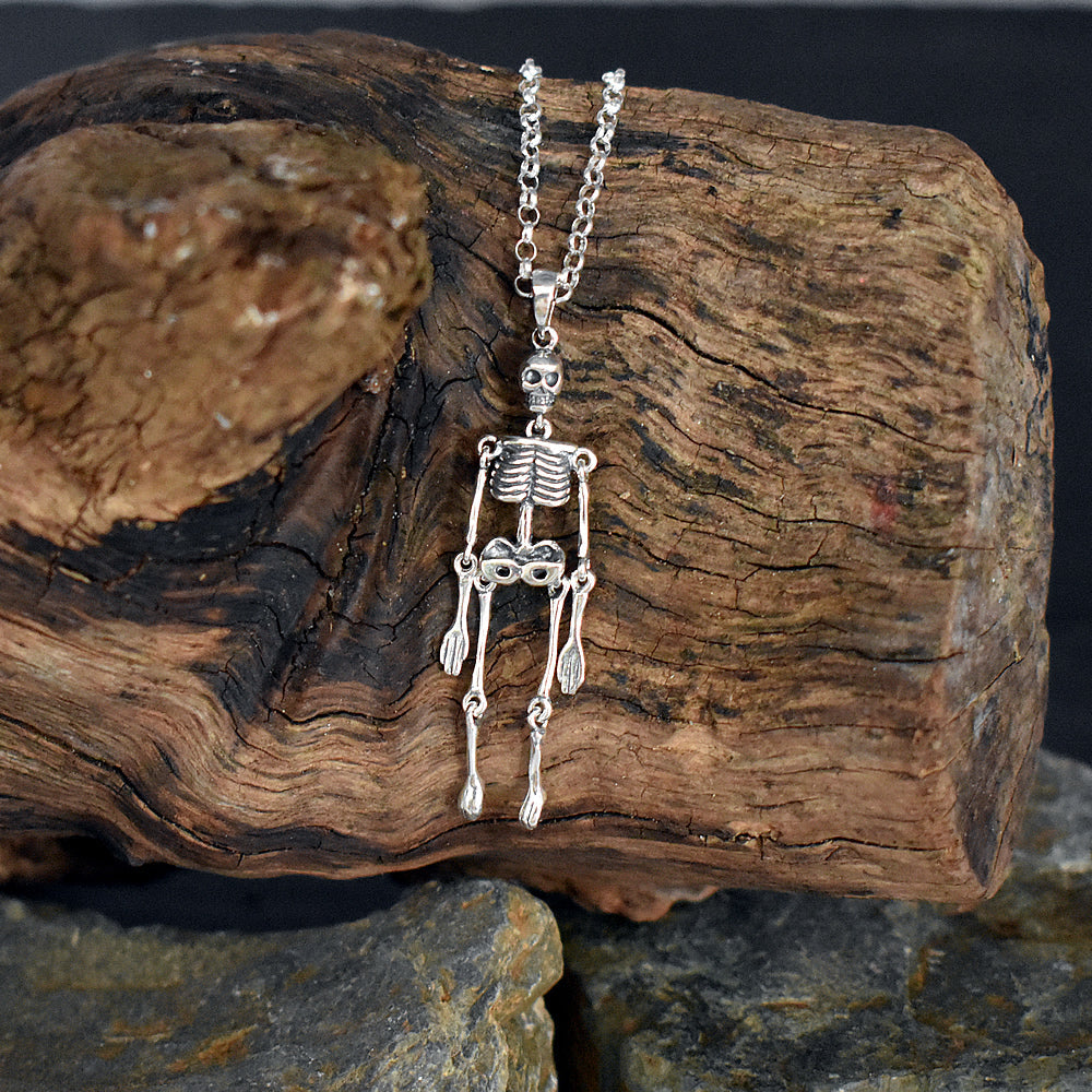 Harley jointed skeleton pendant