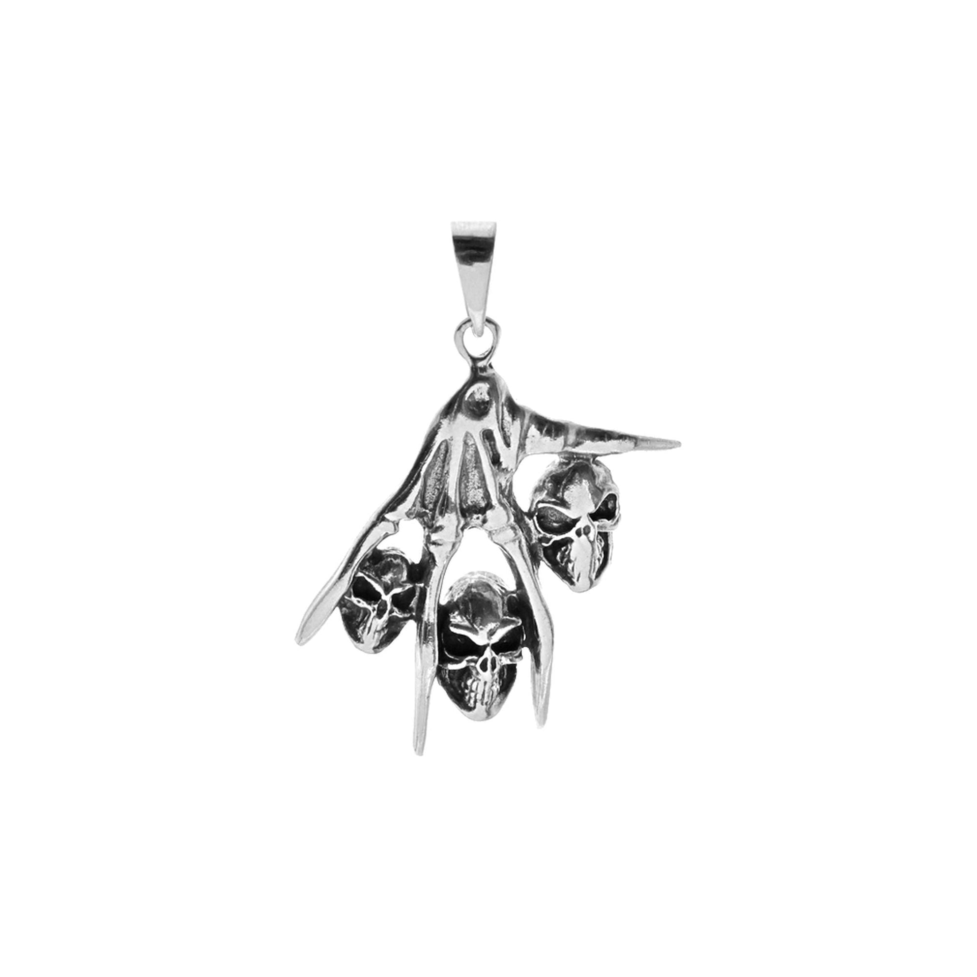 Harley skulls and claws pendant