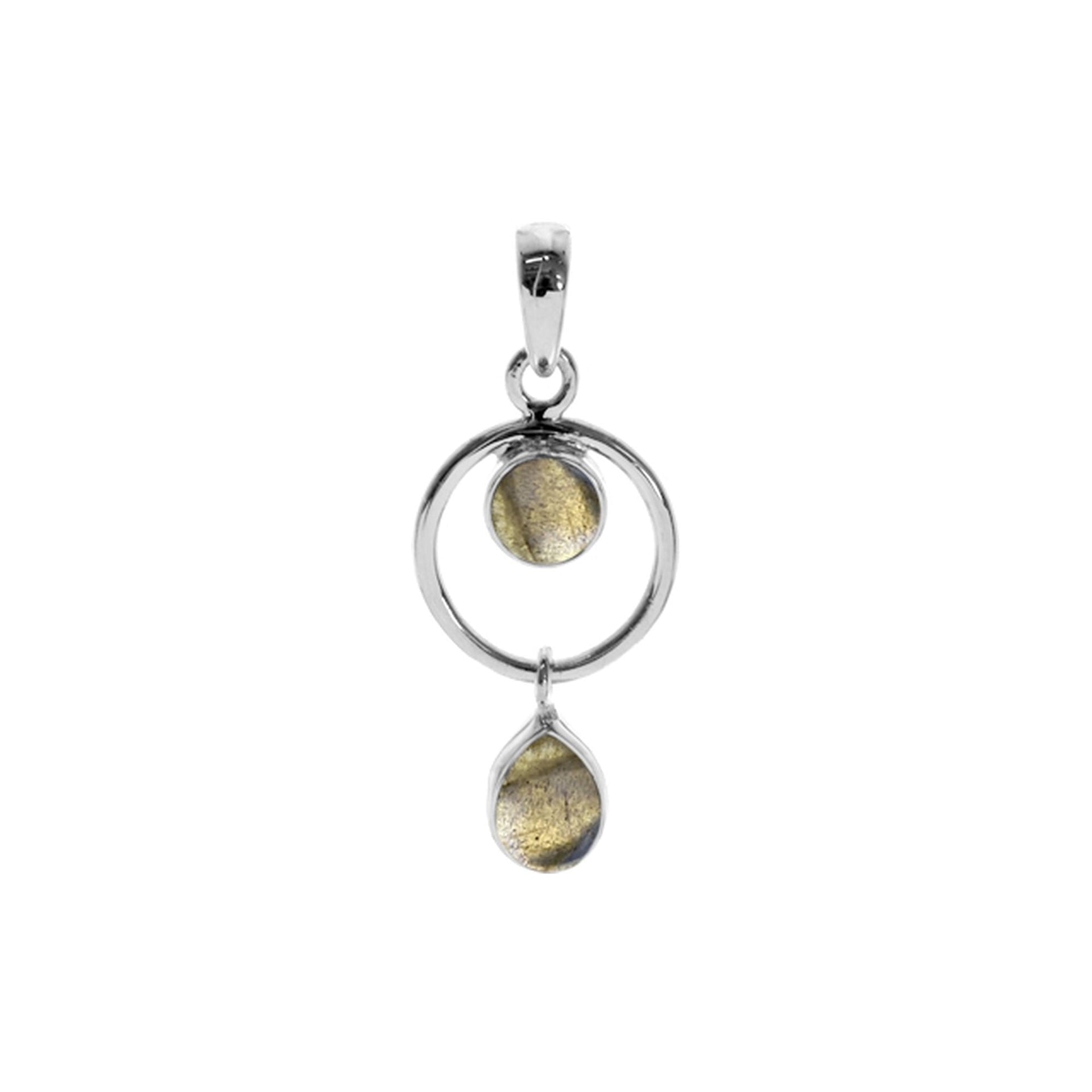 Ivy labradorite charm pendant