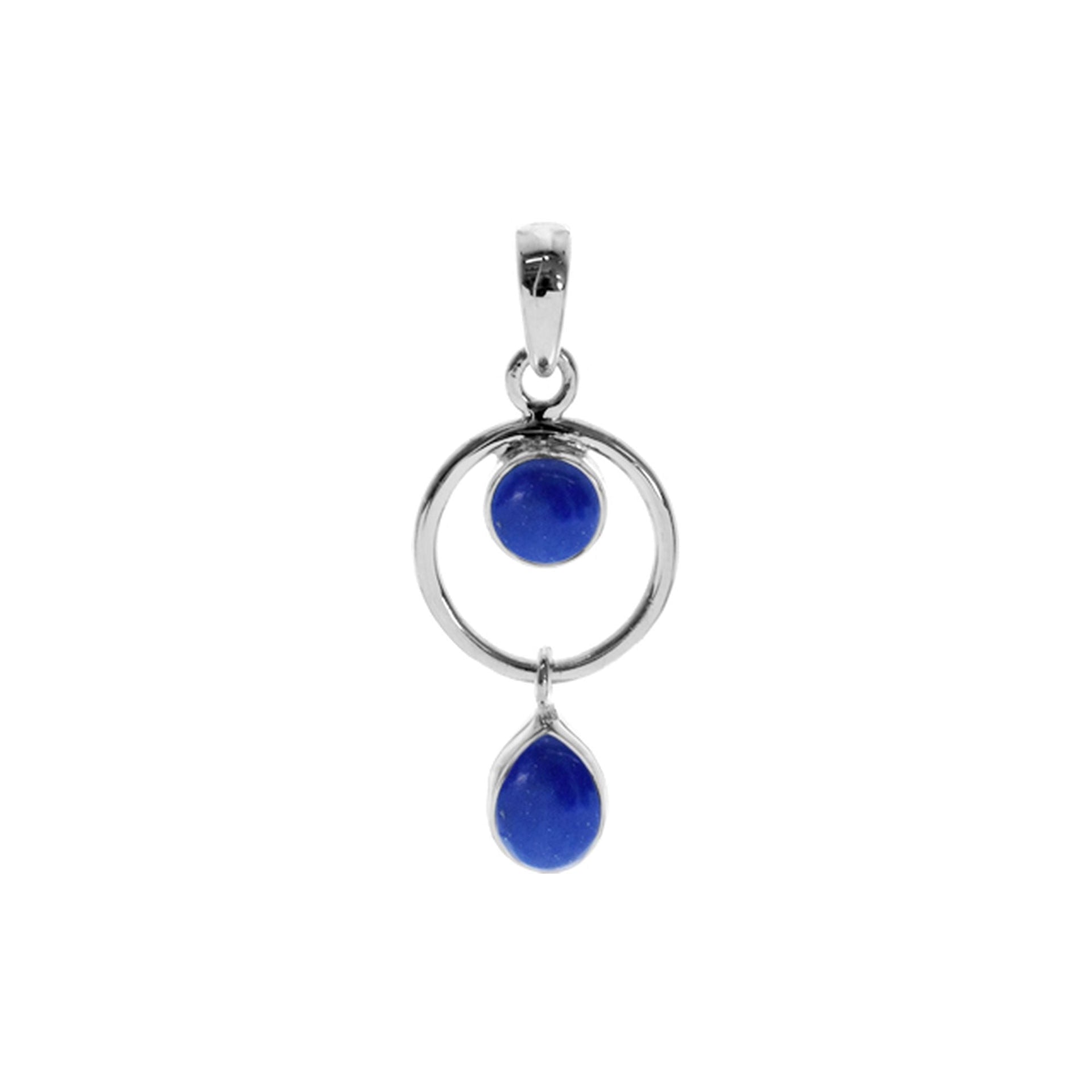 Ivy lapis lazuli charm pendant