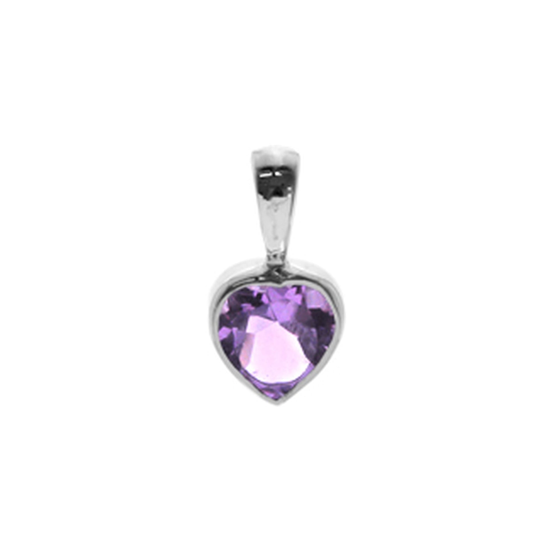 Samira amethyst heart pendant
