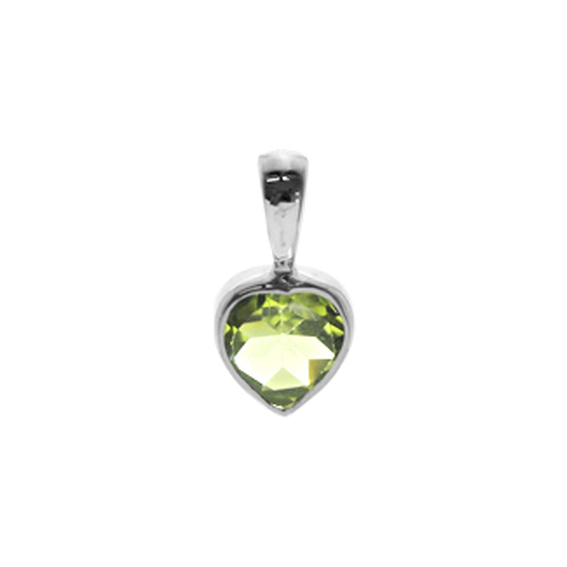 Samira peridot heart pendant