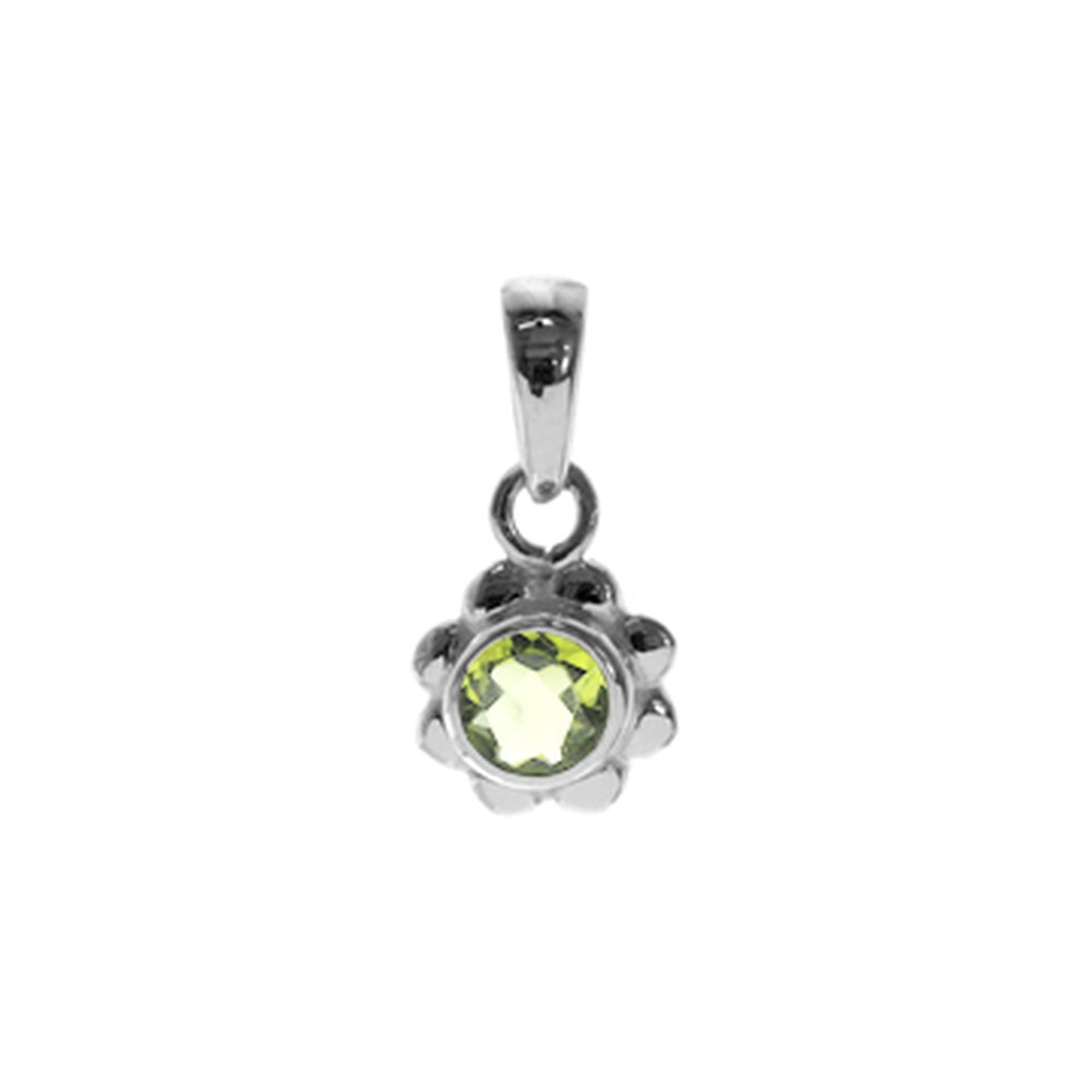 Matilda peridot petal pendant