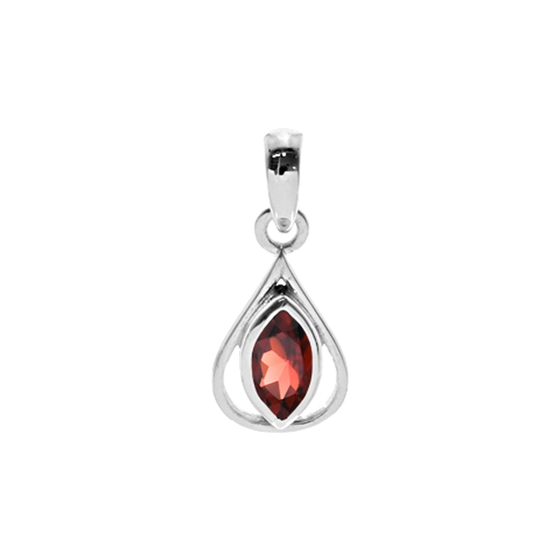 Bridget teardrop garnet pendant