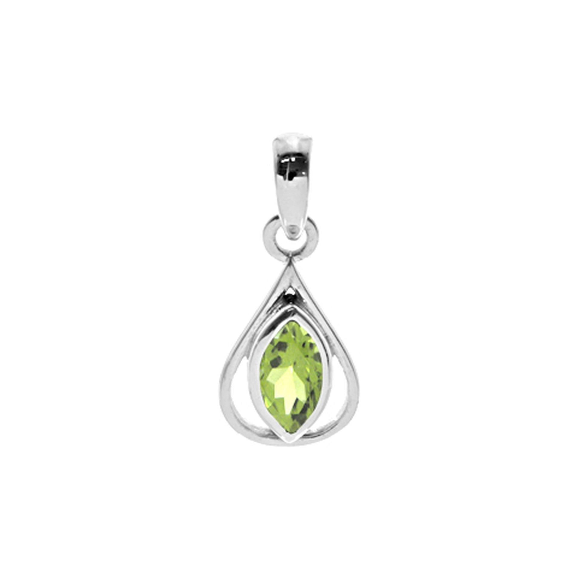 Bridget teardrop peridot pendant