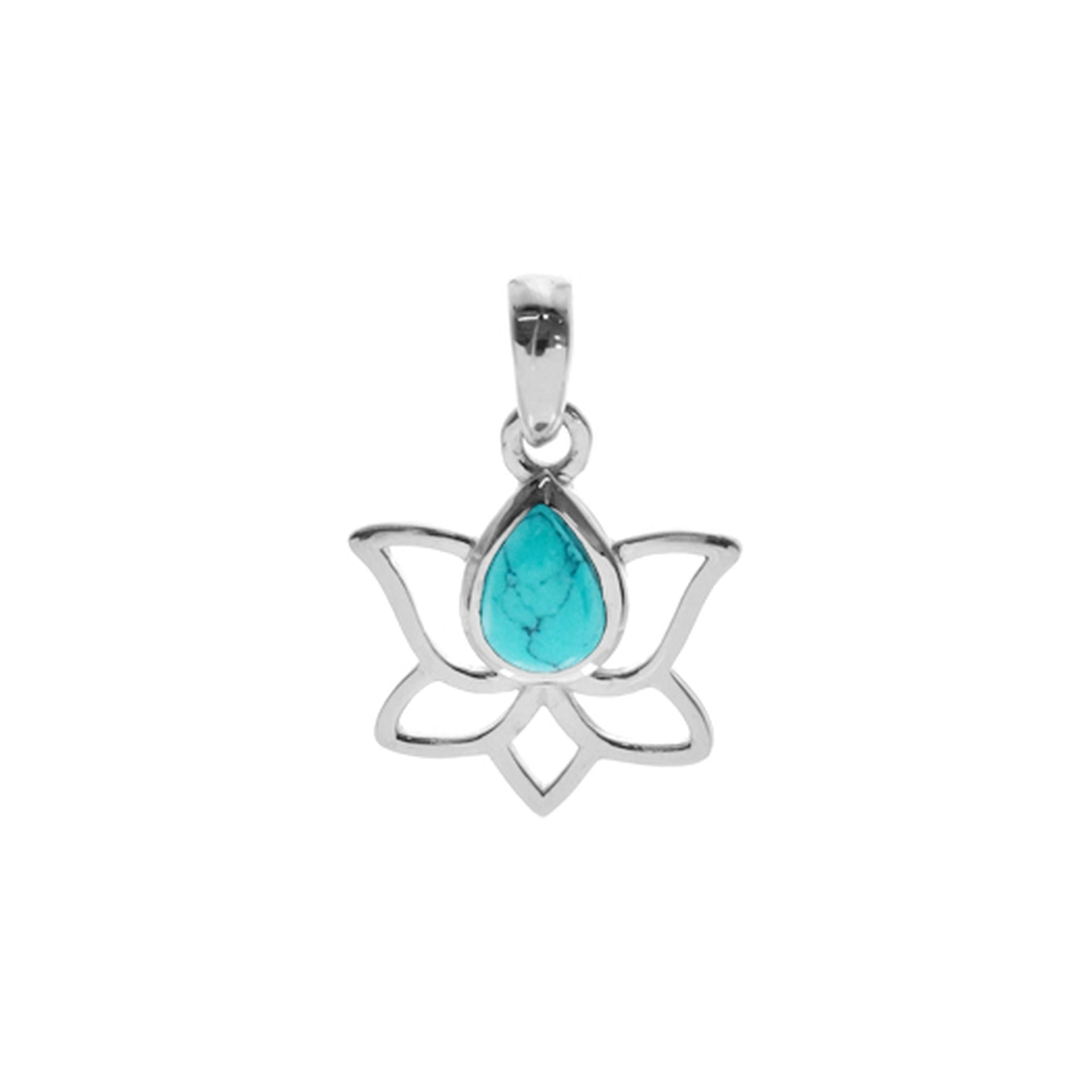 Betsy turquoise lotus pendant