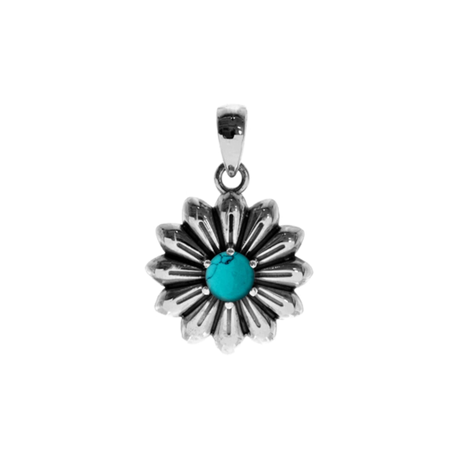 Tilly turquoise daisy pendant