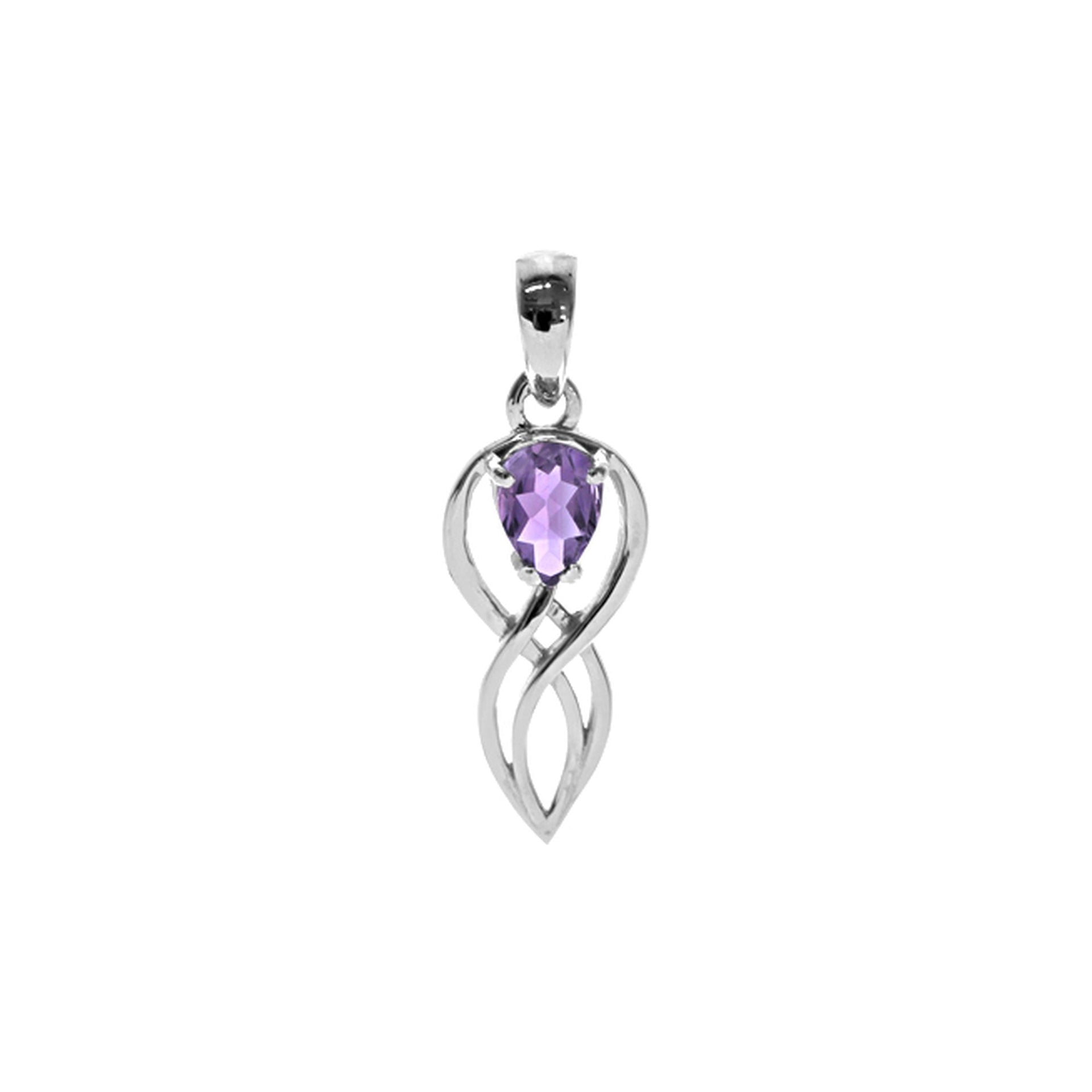 Kara crossover amethyst pendant