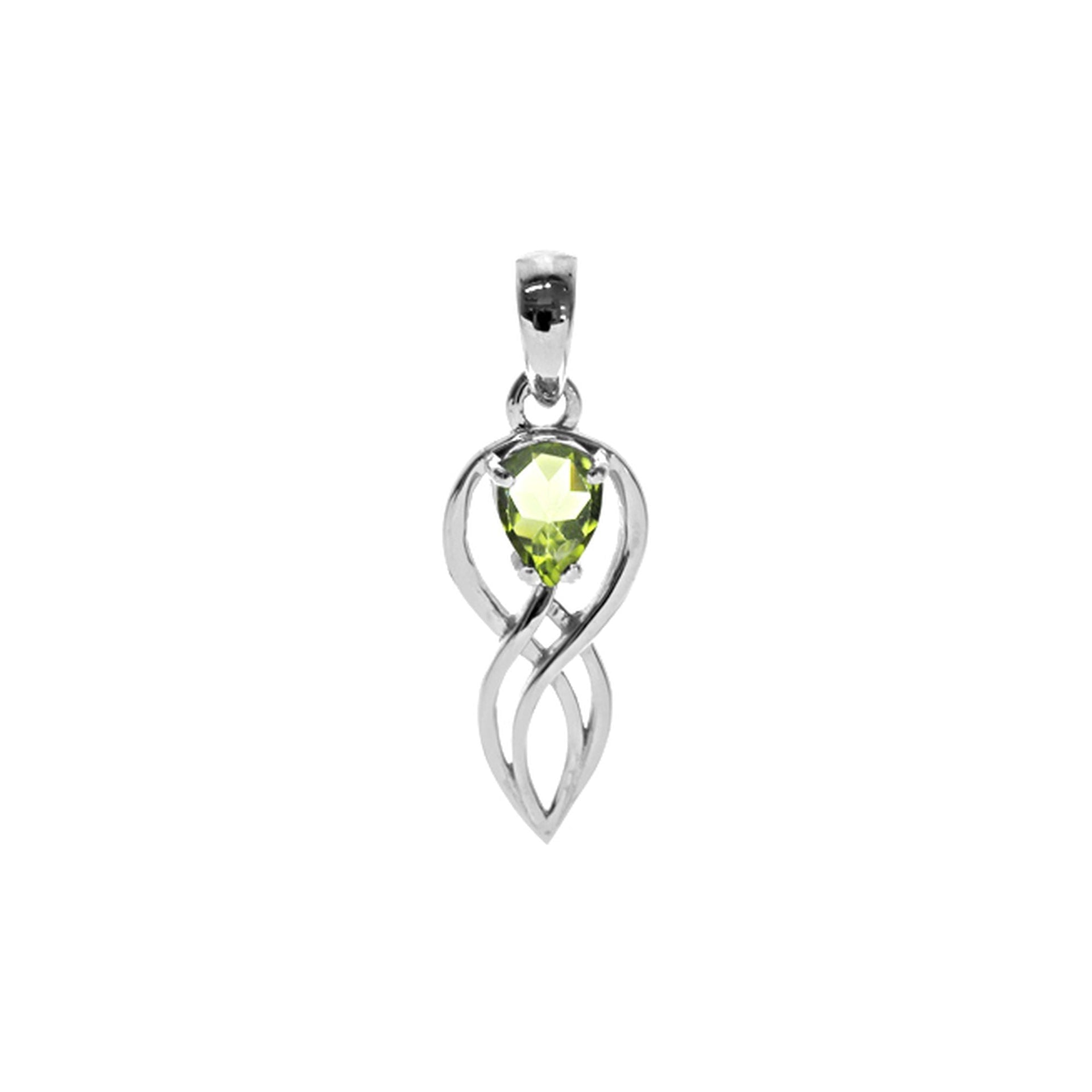 Kara crossover peridot pendant