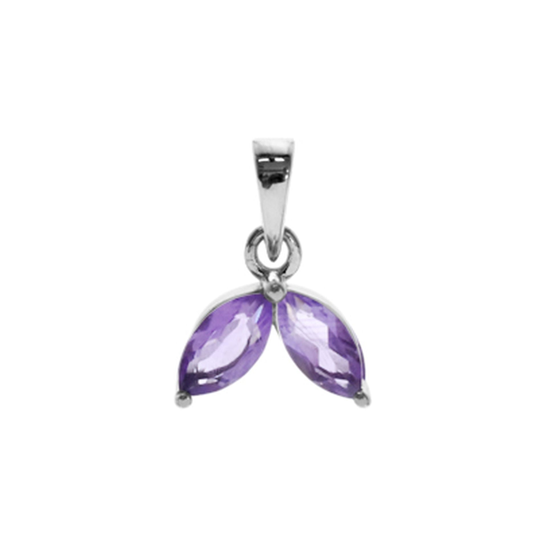 Kara double marquis amethyst pendant