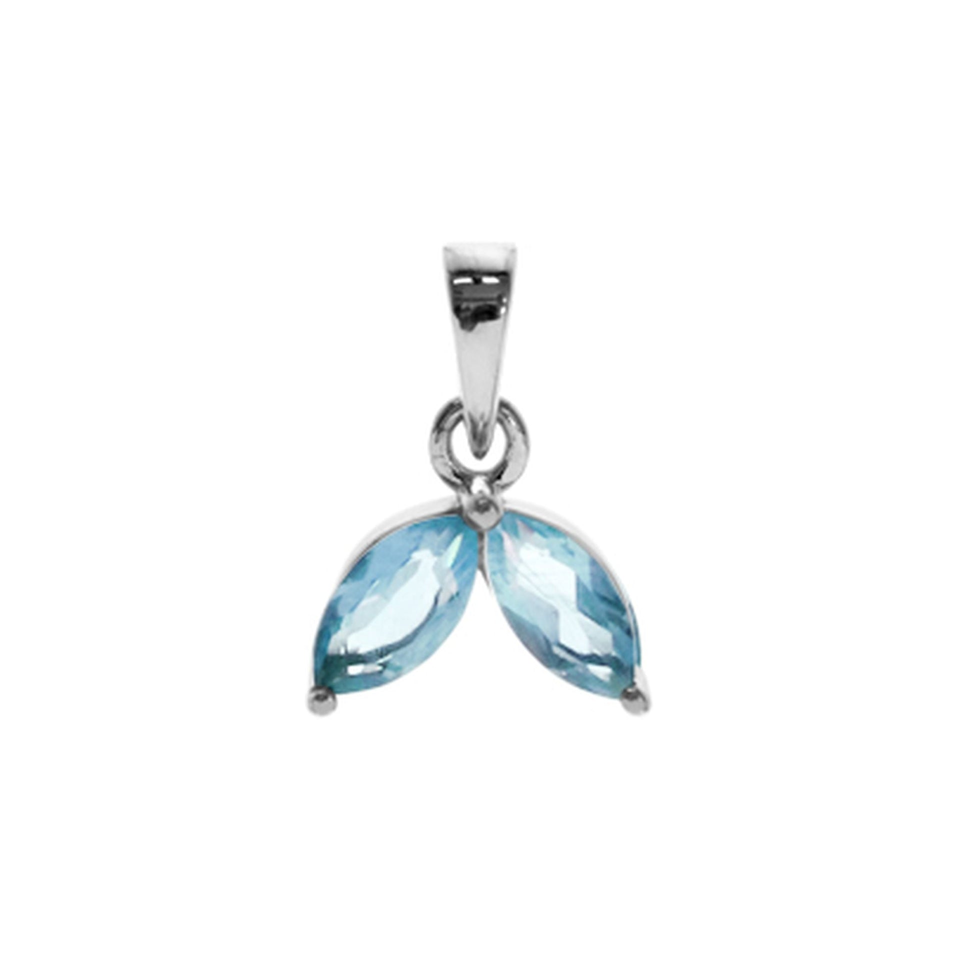 Kara double marquis blue topaz pendant