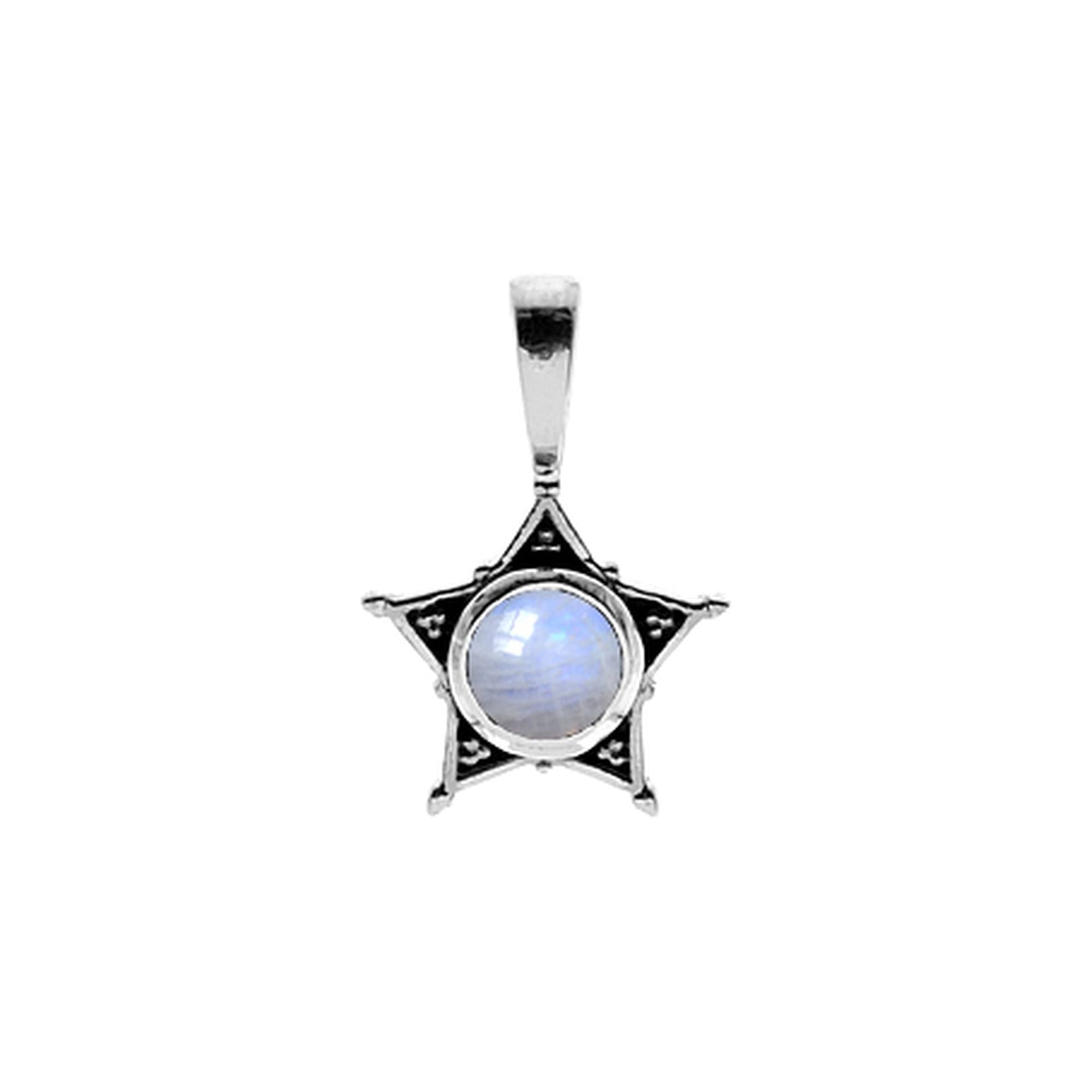 Catalina rainbow moonstone star pendant