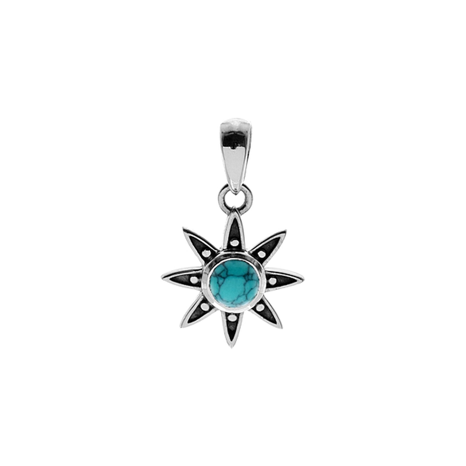 Catalina turquoise sunburst pendant