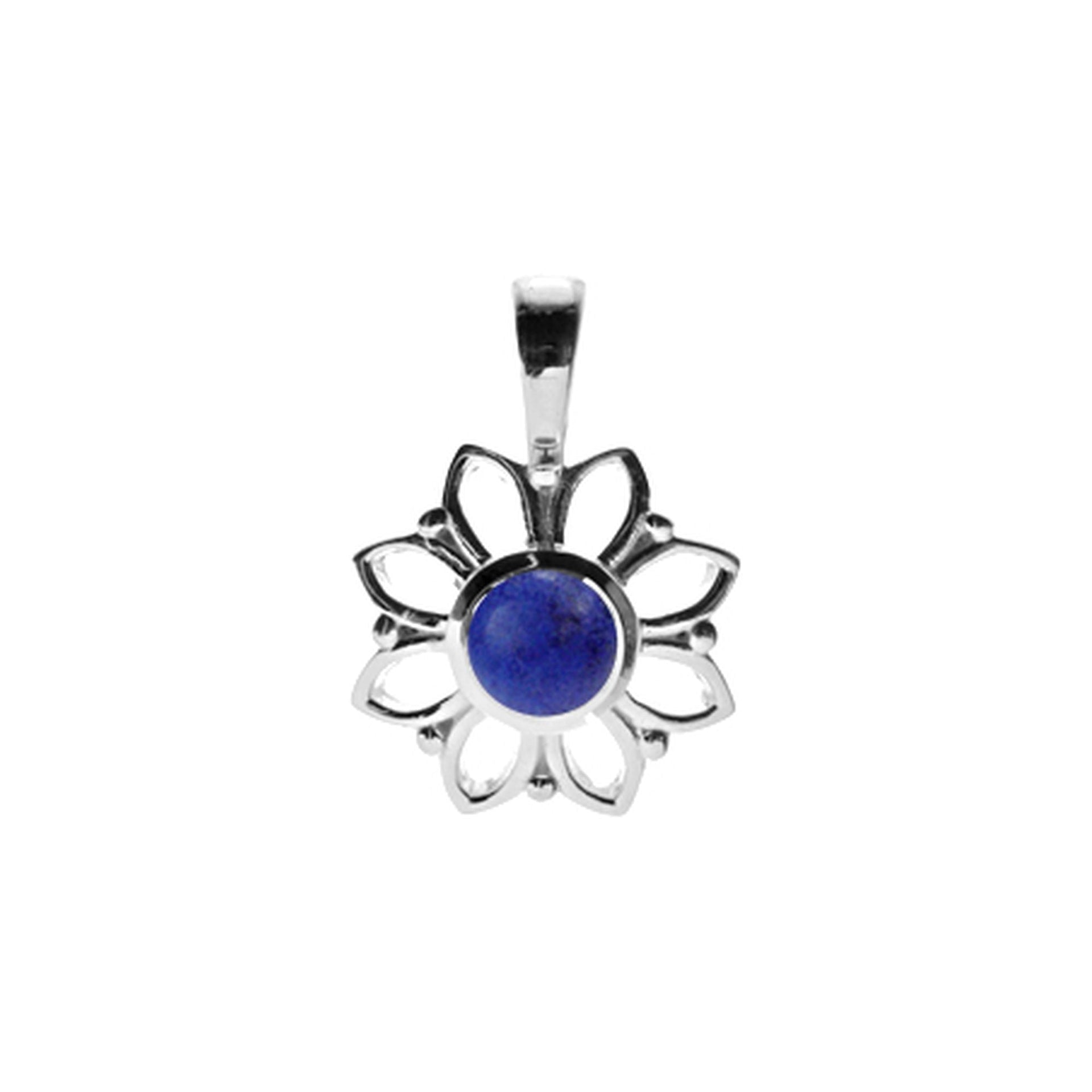 Catalina lapis lazuli dahlia pendant