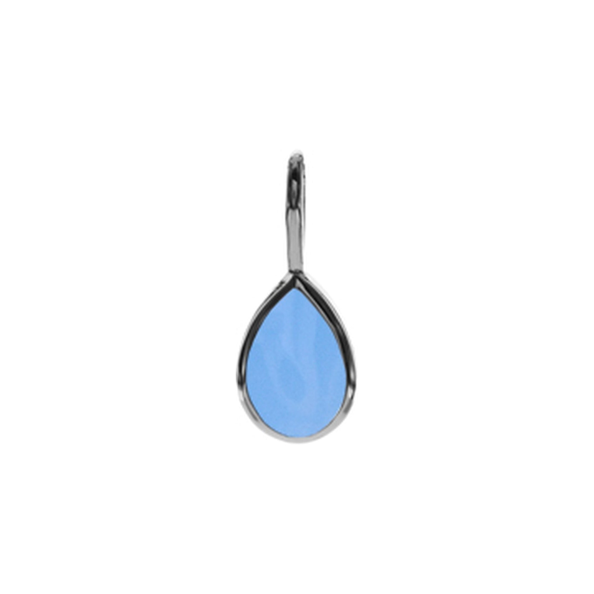 Samira fixed bale teardrop blue chalcedony pendant