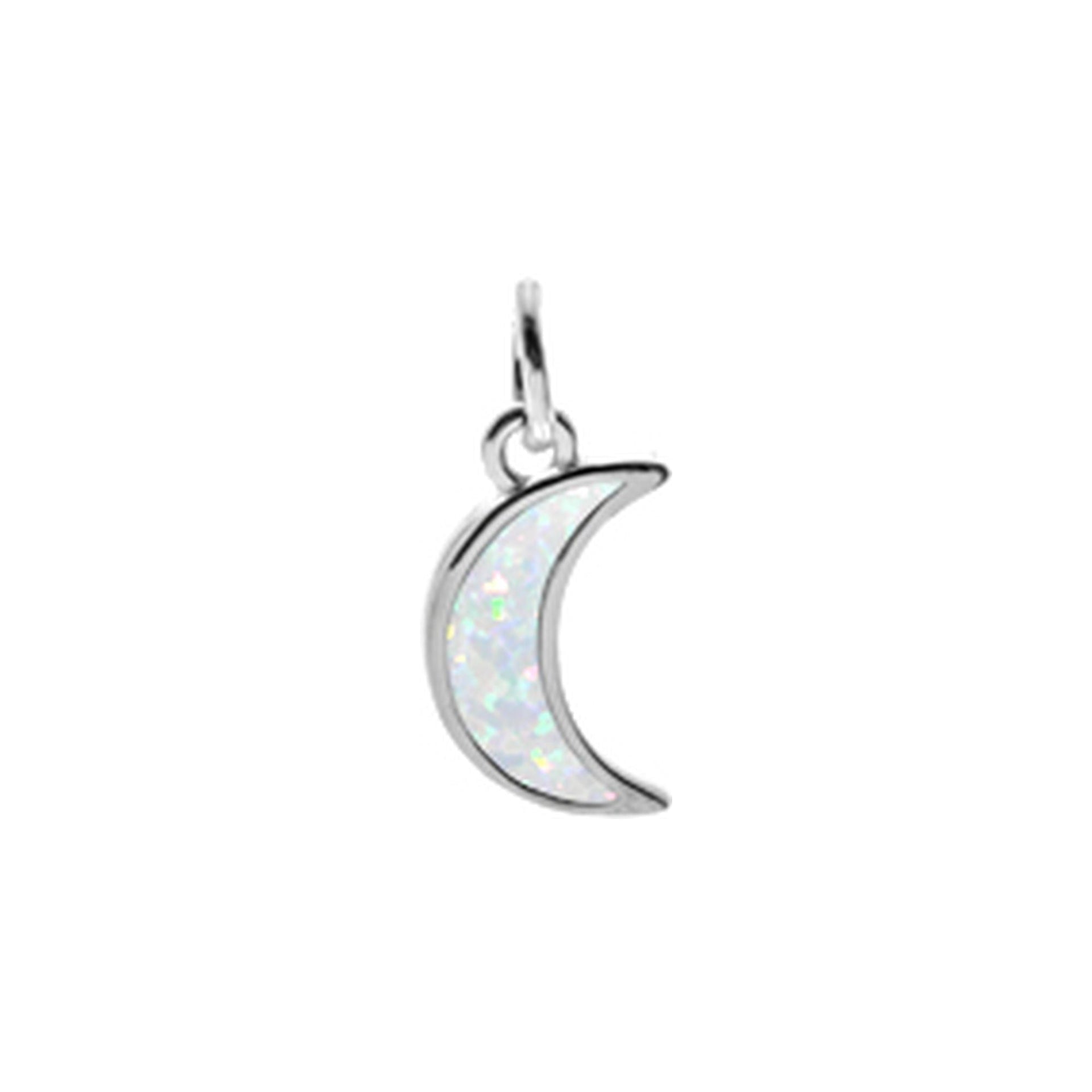 Diana white crescent moon pendant