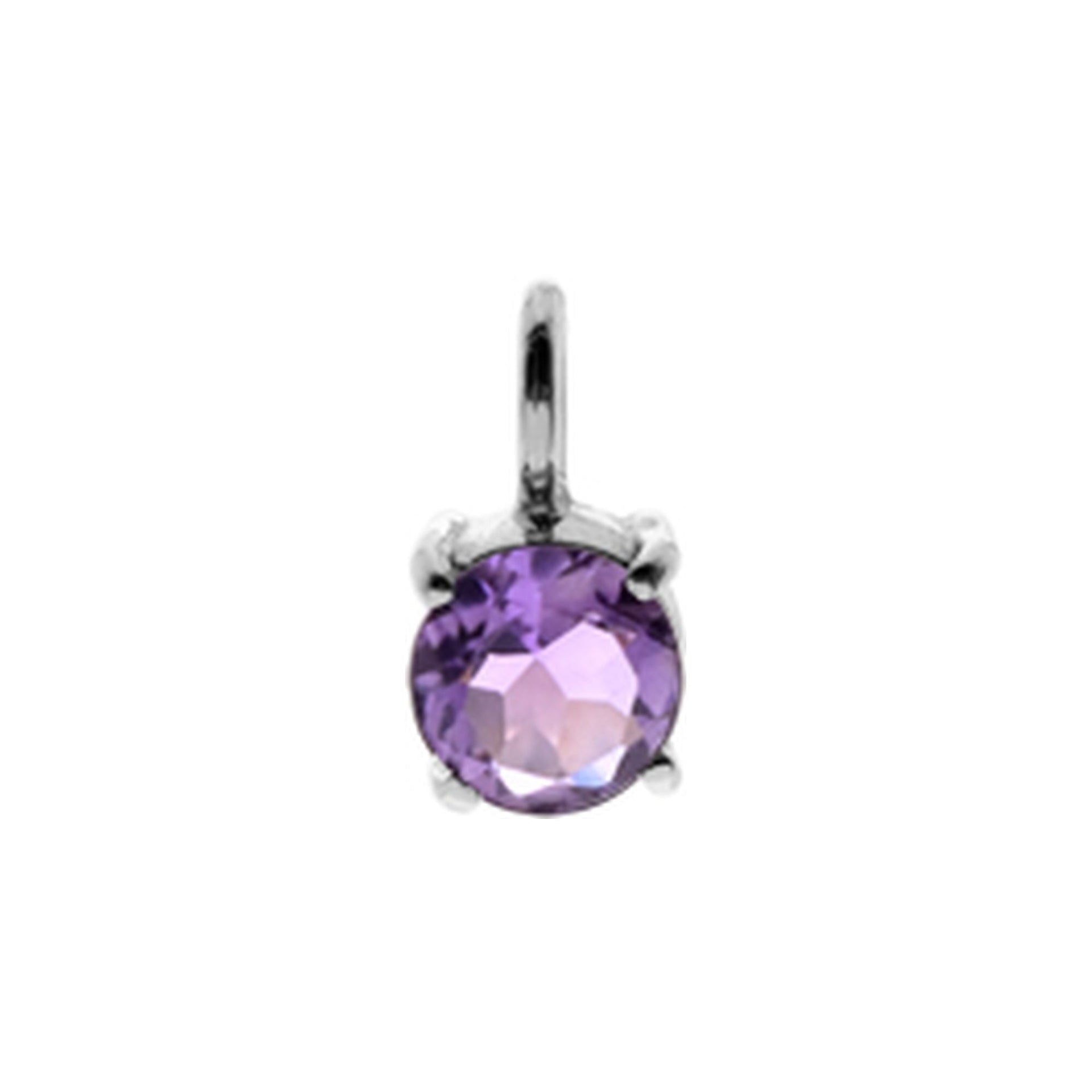 Kara round amethyst pendant