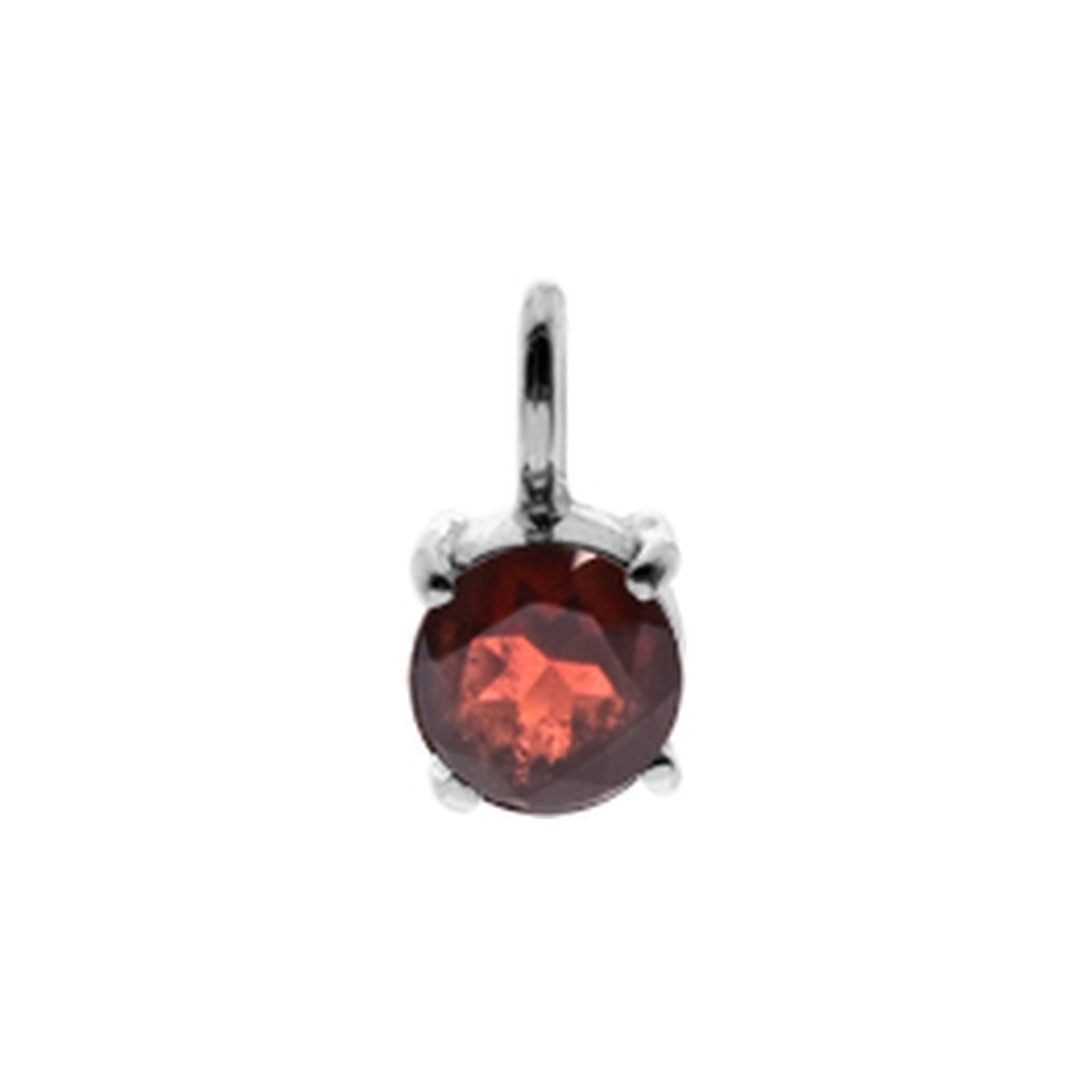 Kara round garnet pendant