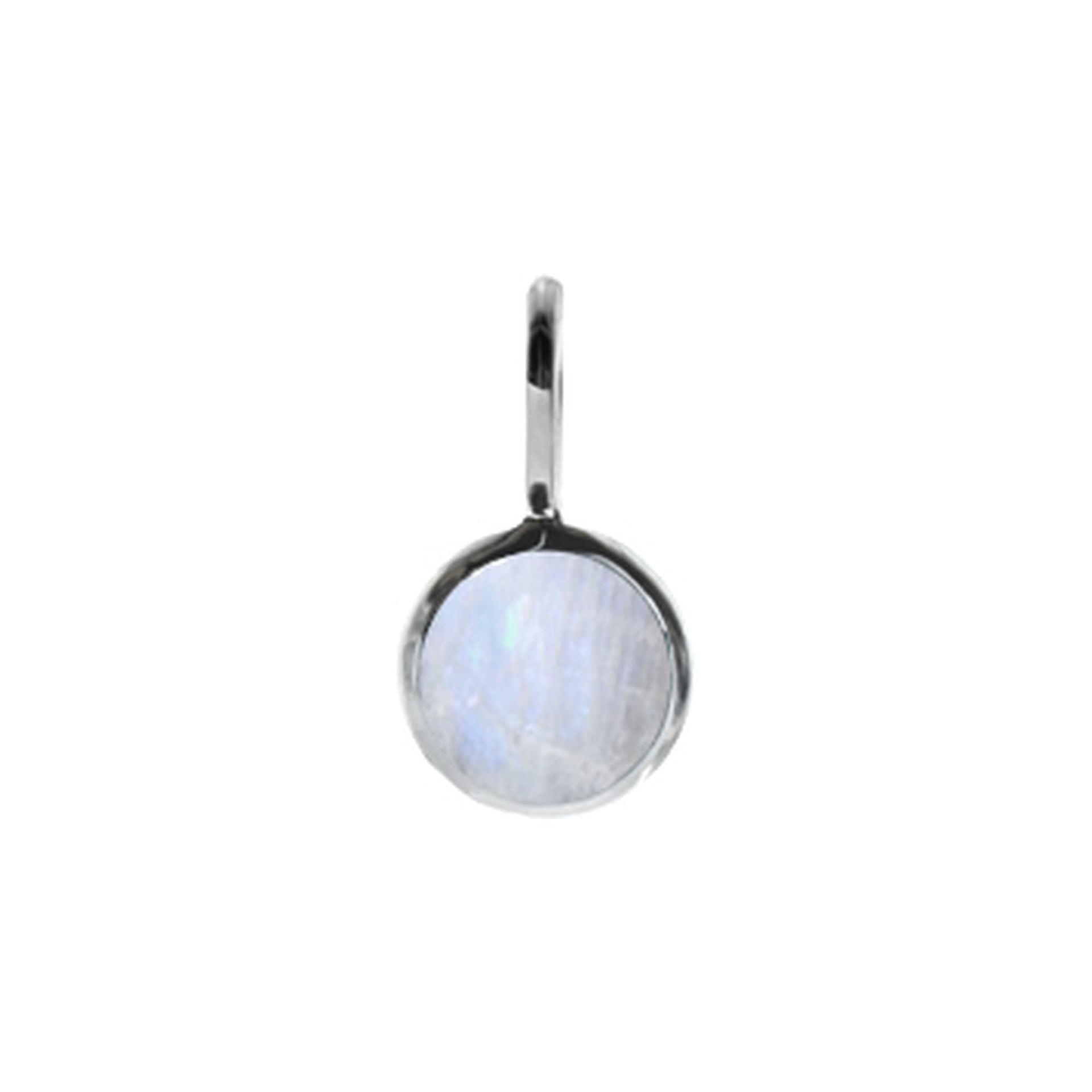 Samira round rainbow moonstone pendant