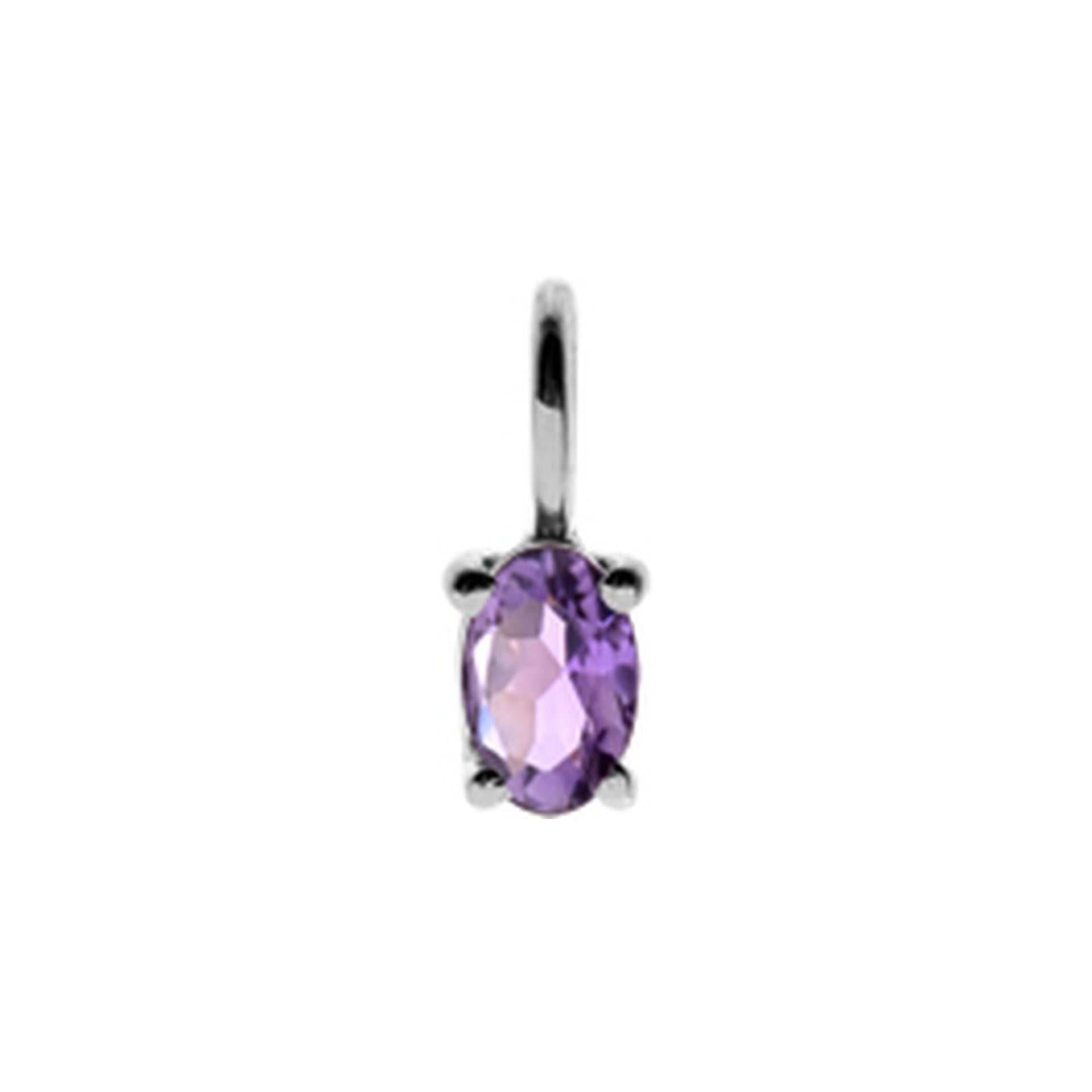 Kara small oval amethyst pendant