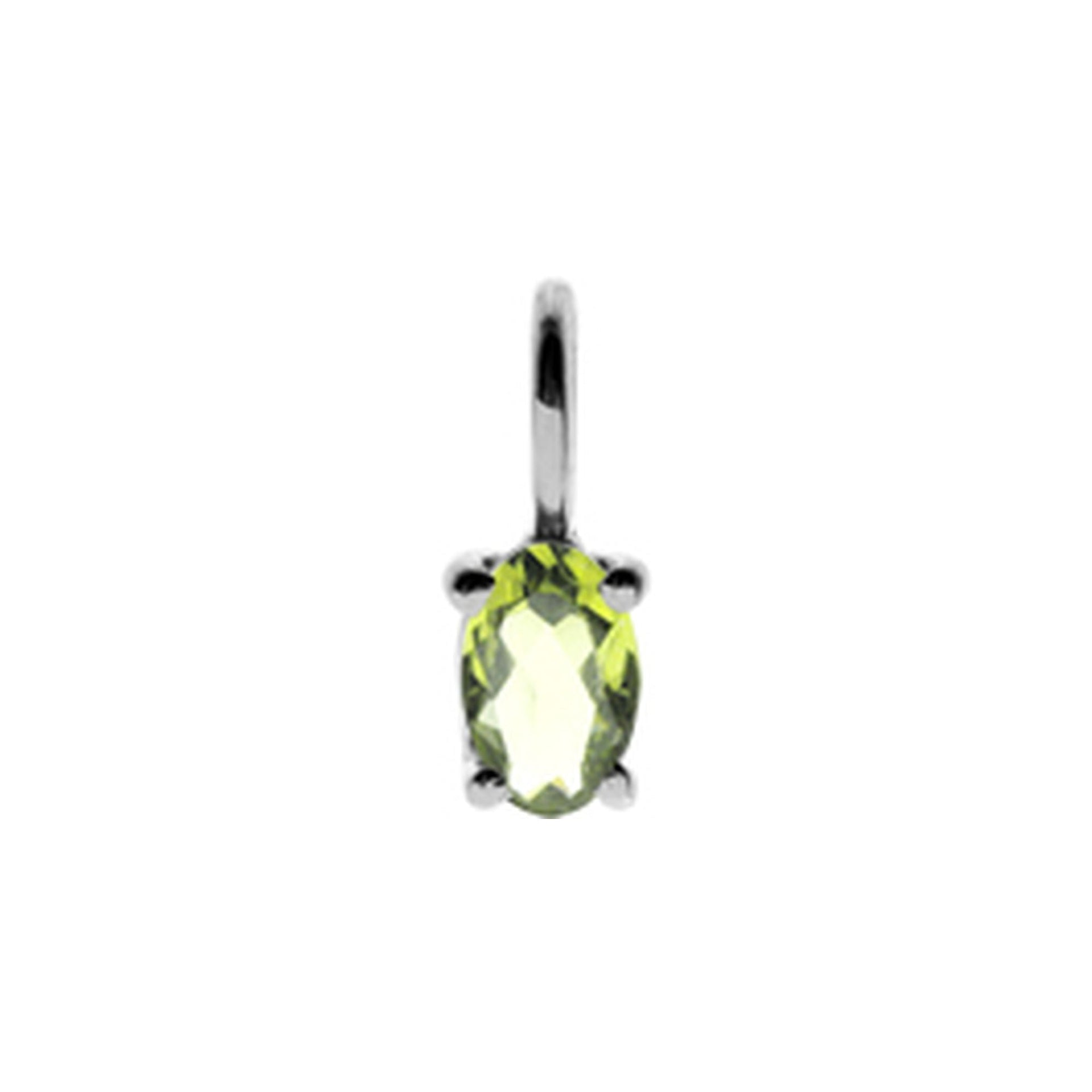 Kara small oval peridot pendant