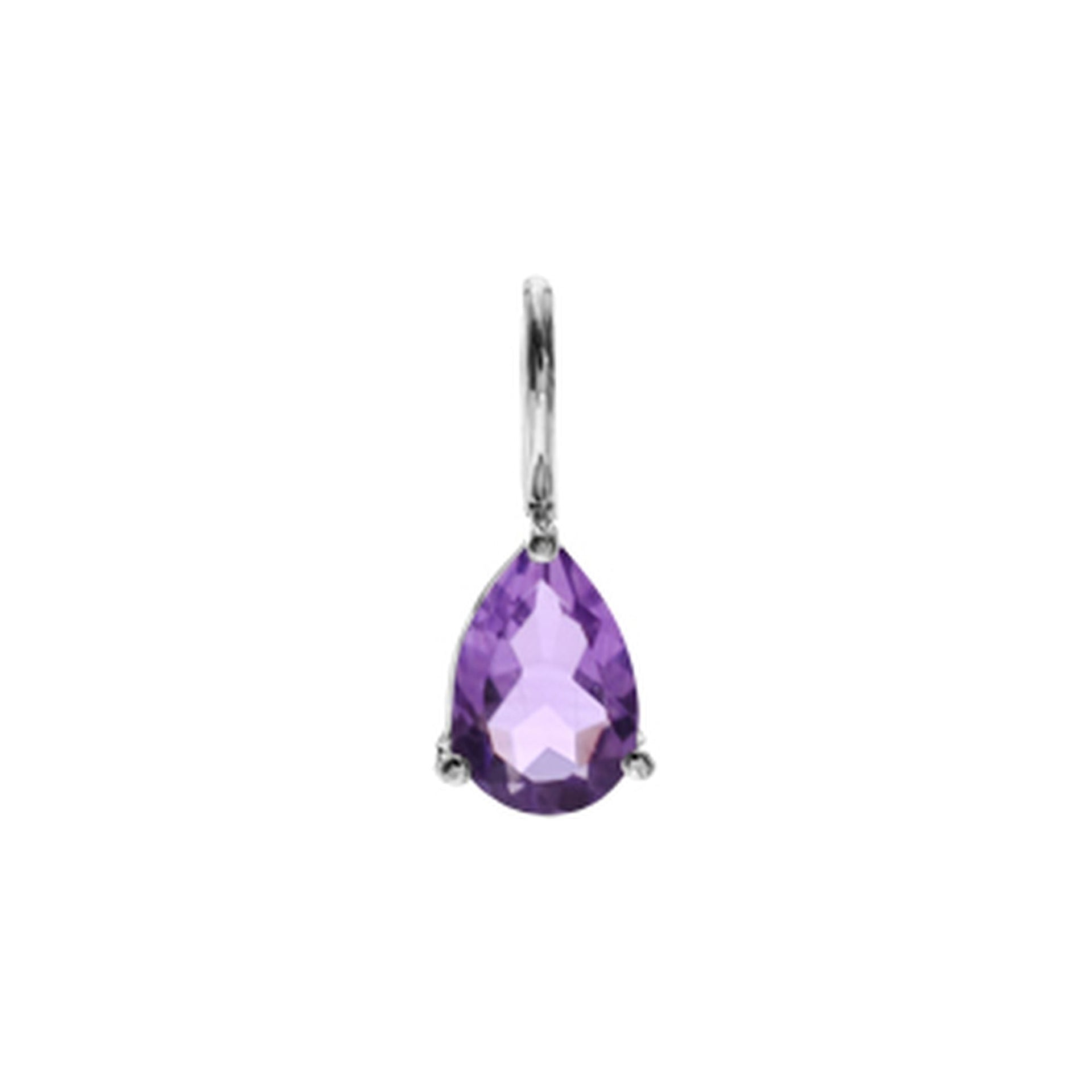 Kara small teardrop amethyst pendant