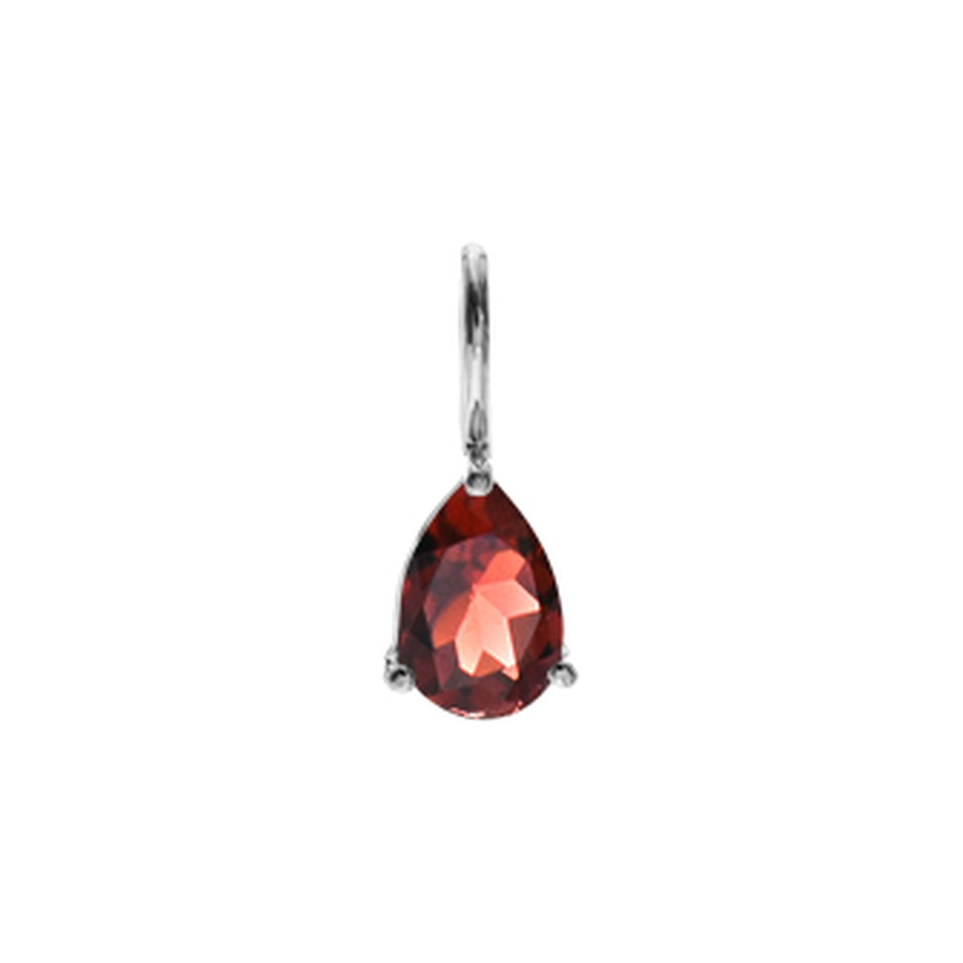 Kara small teardrop garnet pendant