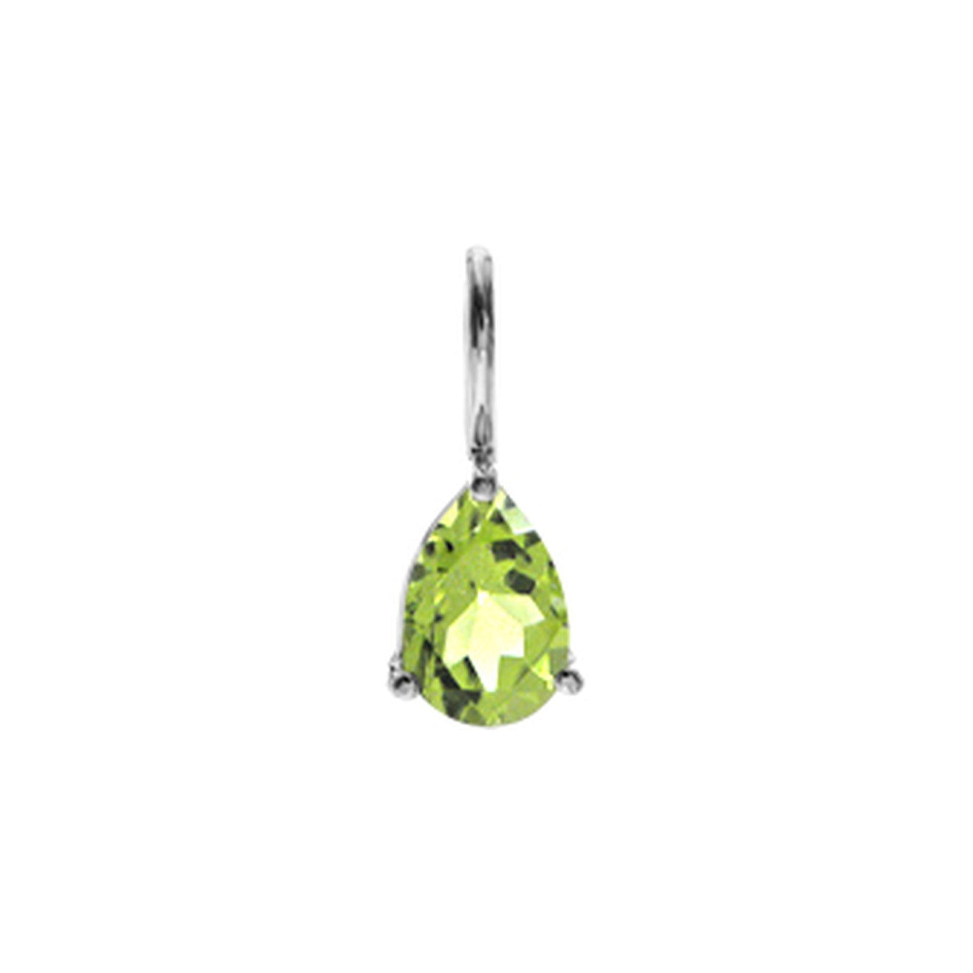 Kara small teardrop peridot pendant
