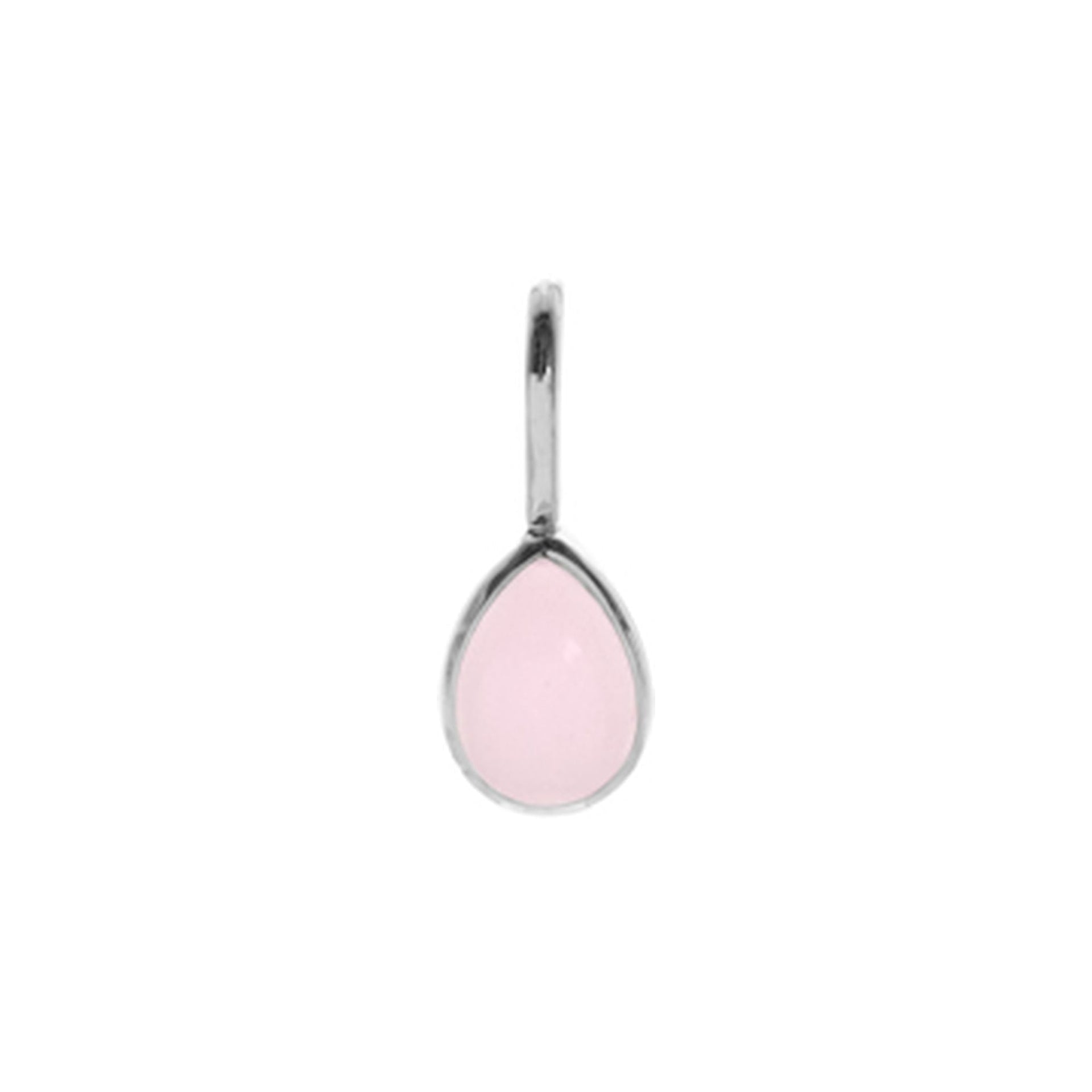 Samira small teardrop rose quartz pendant