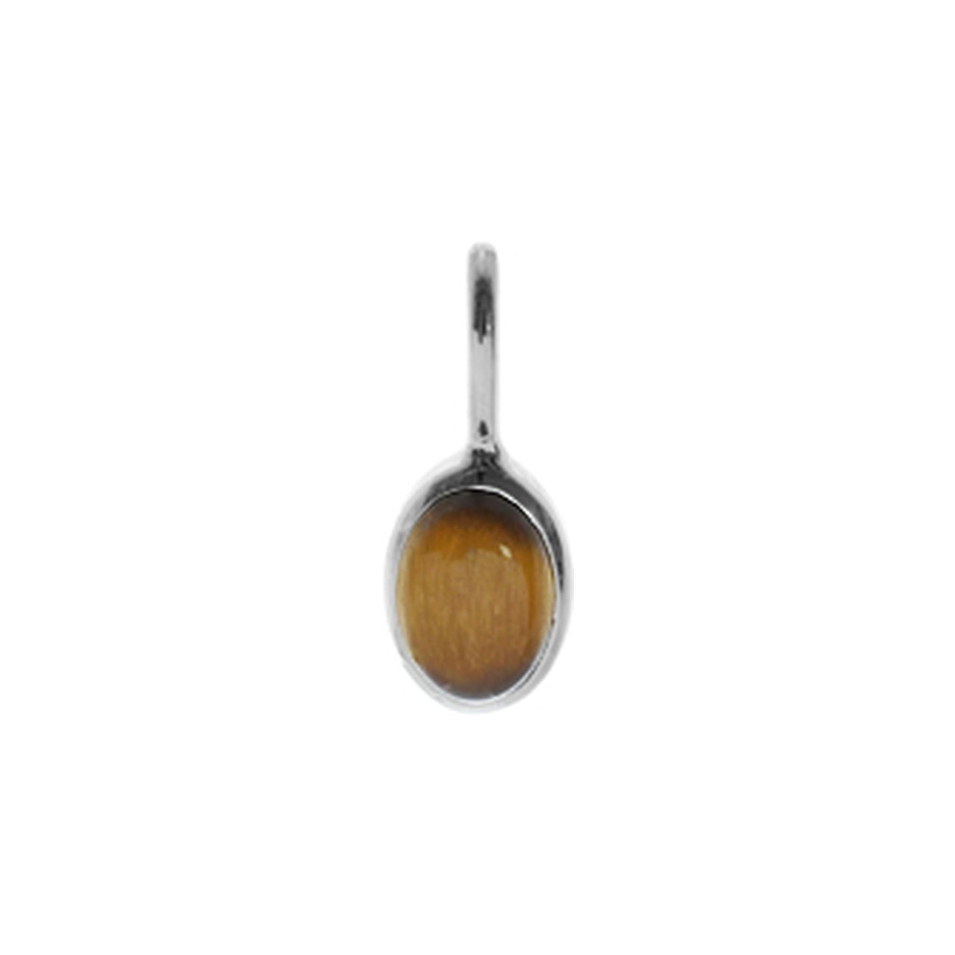 Samira small oval tiger's eye pendant