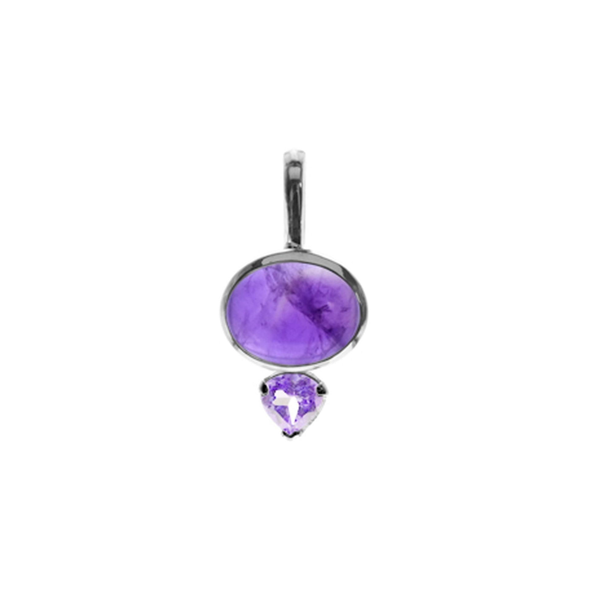 Samira amethyst oval & heart pendant