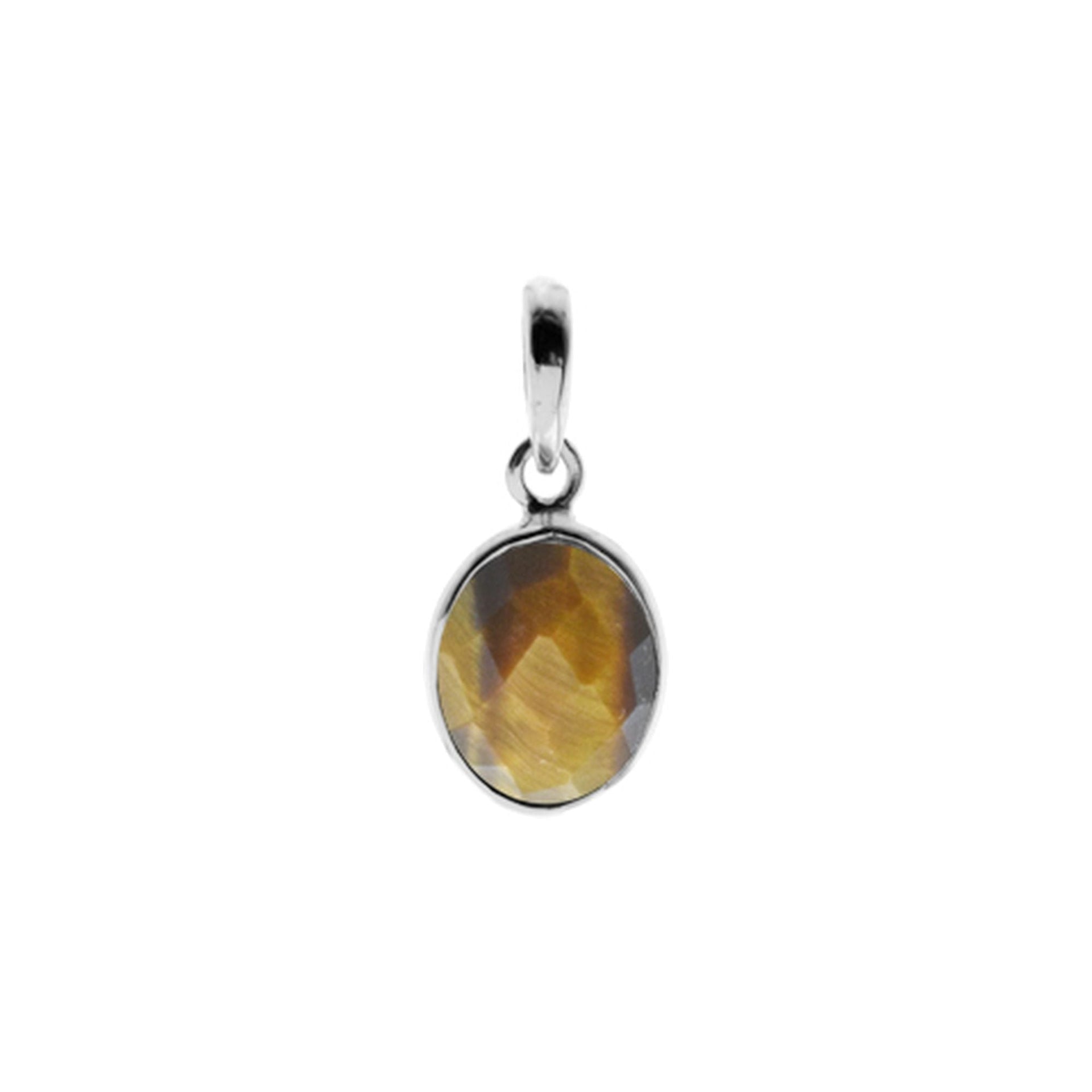 Bridget fine oval pendant with tiger's eye