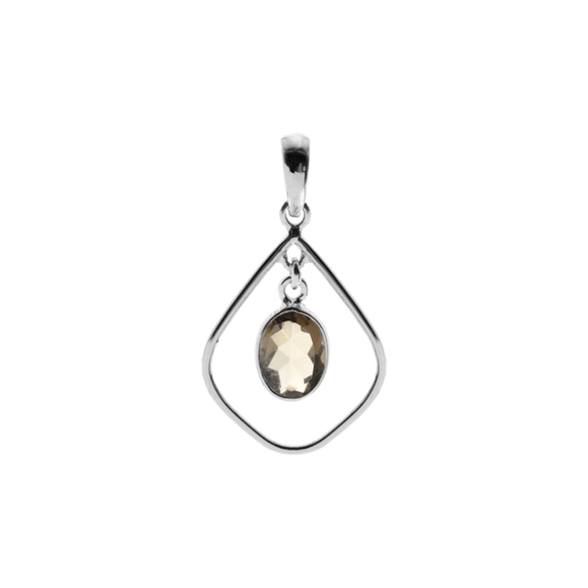 Ivy soft kite smokey quartz pendant