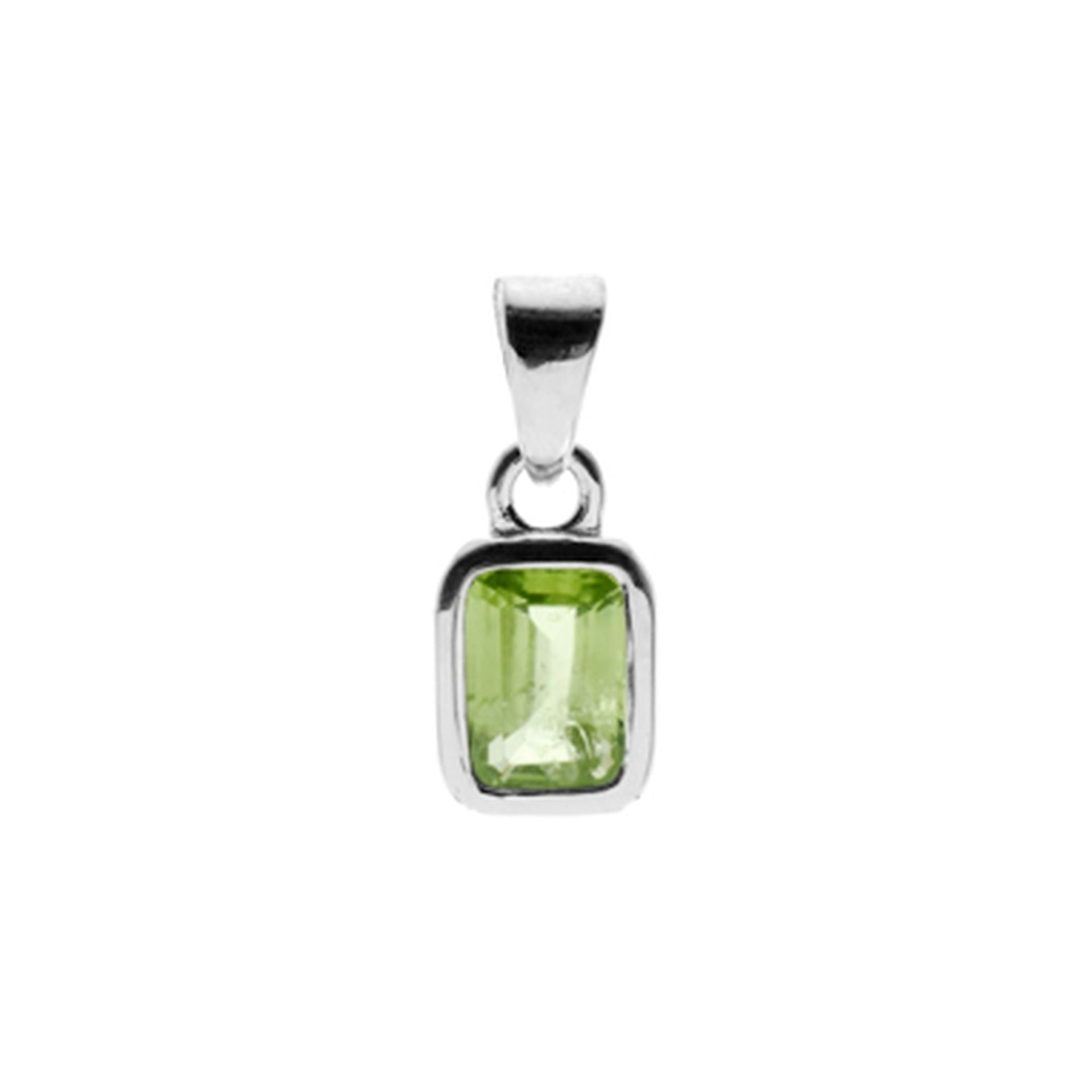 Samira rectangular peridot pendant